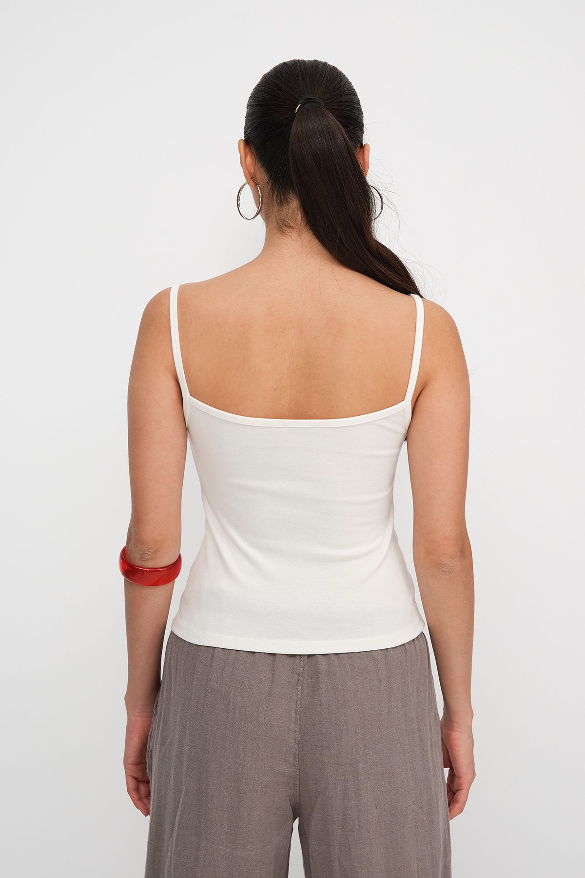 Addax-Modal Undershirt with Bow Detail A1711 6