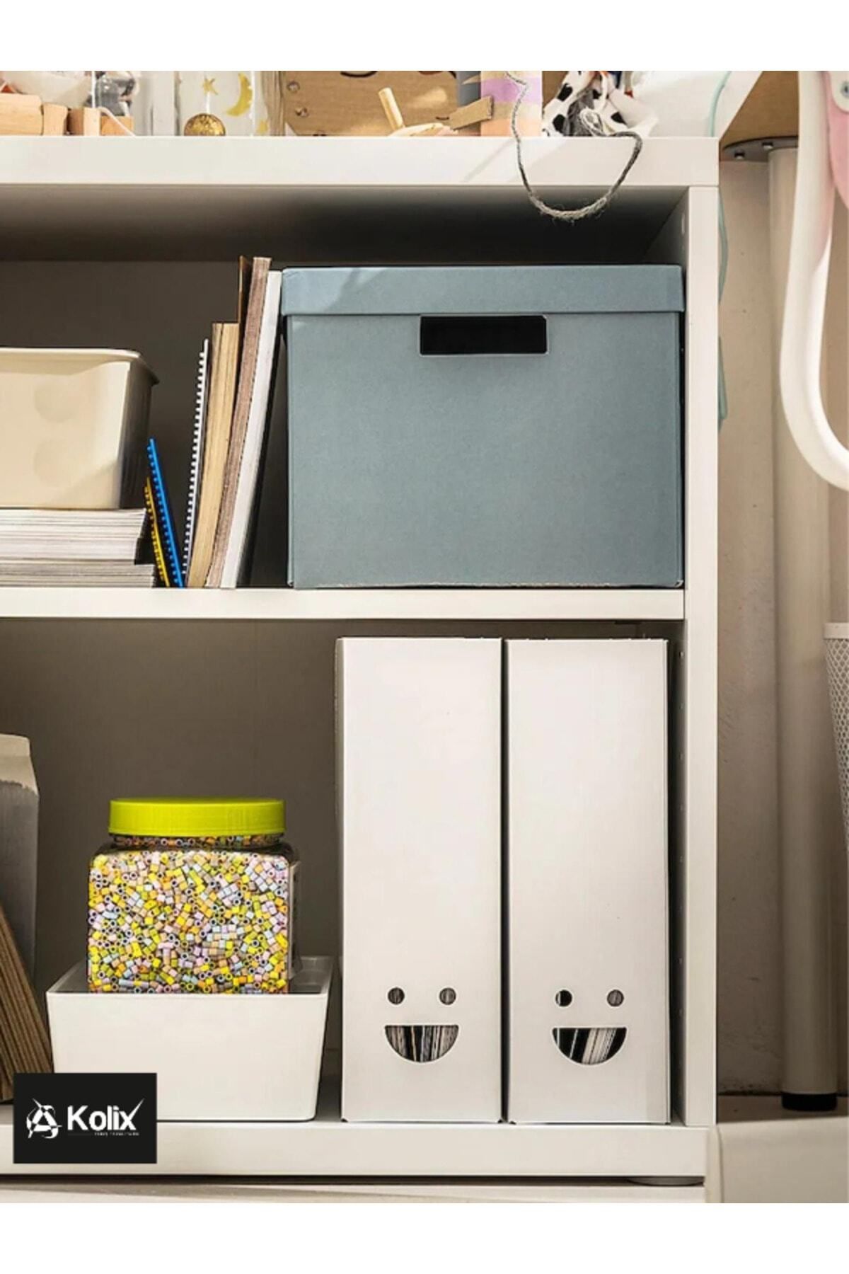 KOLİX-Magazine File Set Cardboard Folder Smiley Face White 2 PCS 6