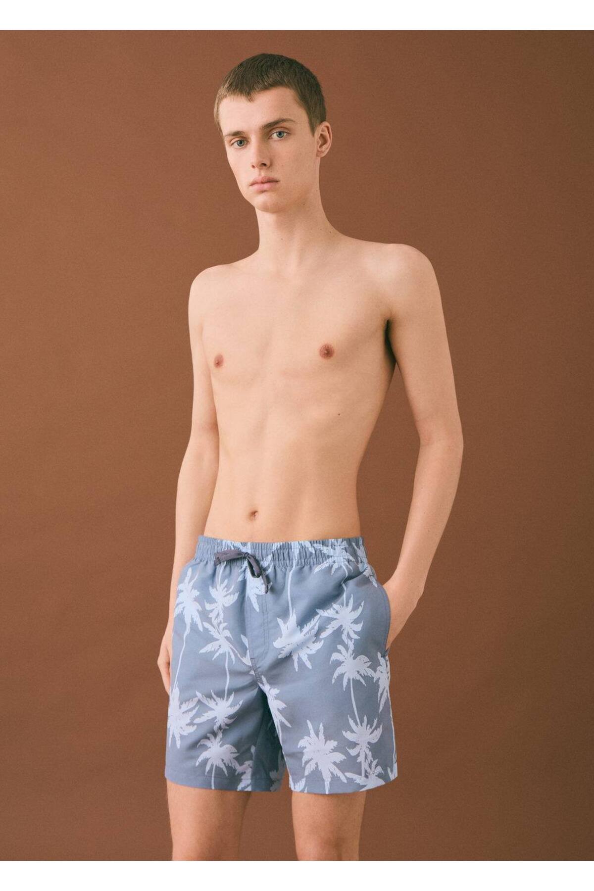 Palmiye baskılı mayo