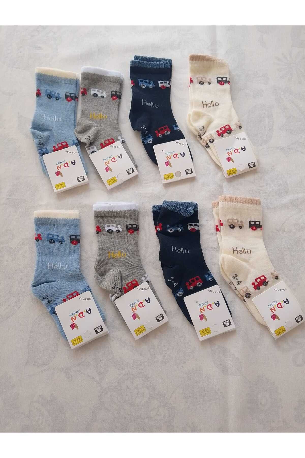 A.D.N SOCKS 3-4 Yaş 8'li Erkek Çocuk Çorap