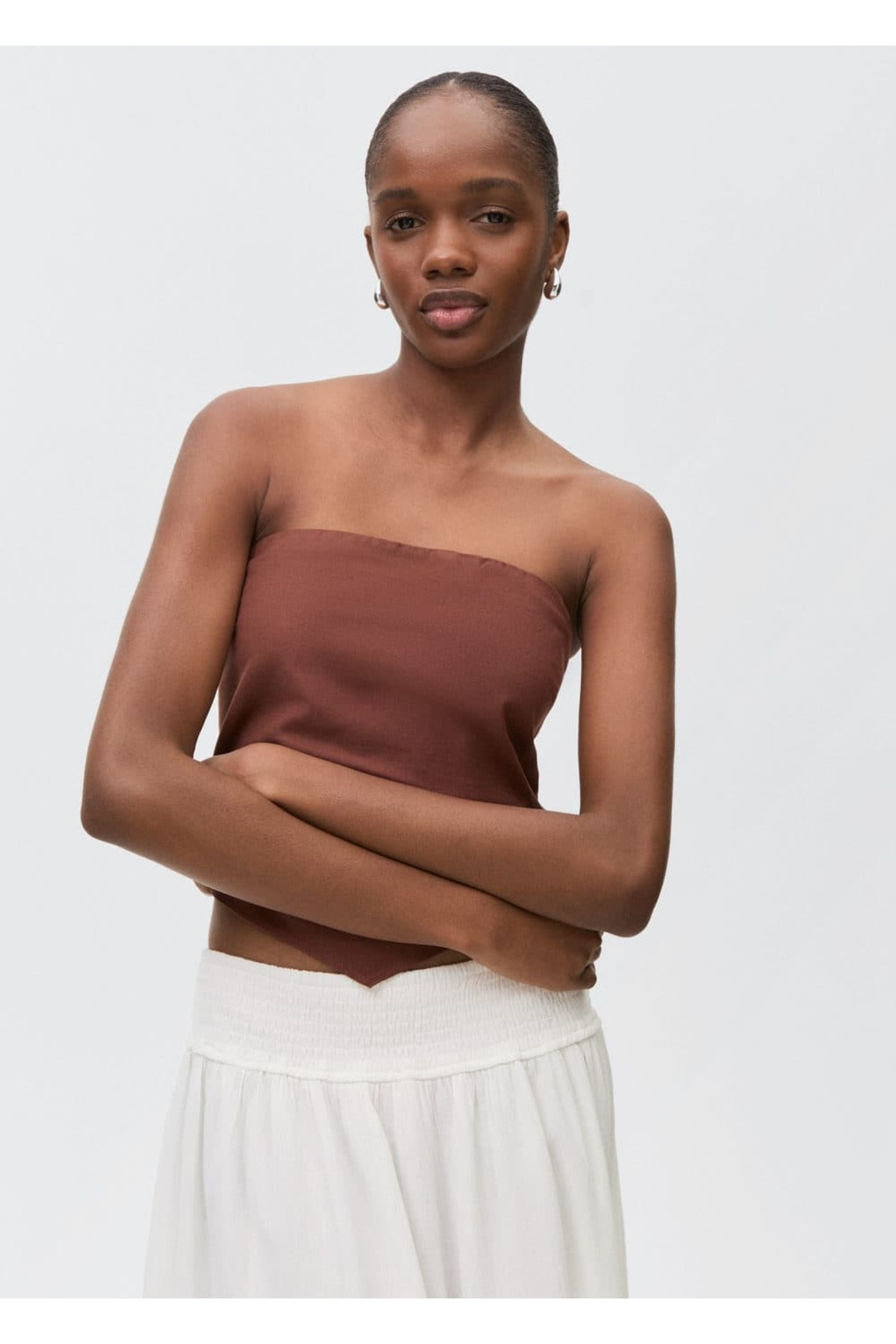 Sivri Uçlu Pamuklu Bluz