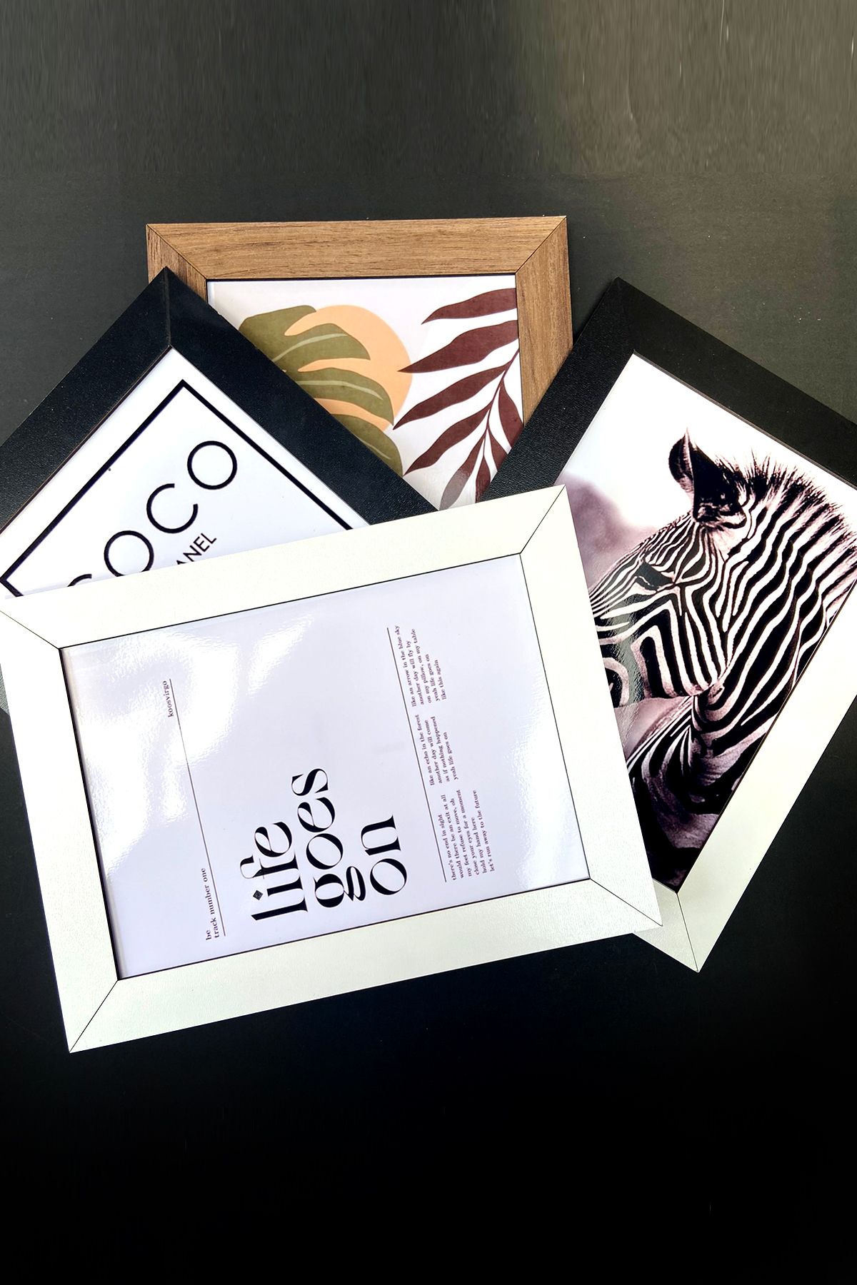 bymat-6 Pieces 15x21 Frame - White Frame - MDF A5 Frame - Multiple Photo Frame 4