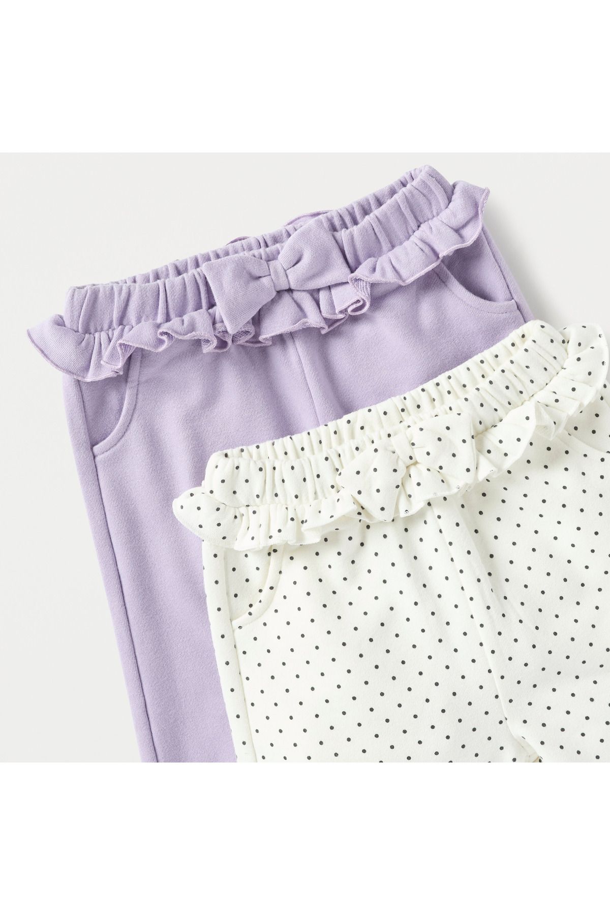 Juniors-Assorted Joggers with Bow Detail - Set of 2 4