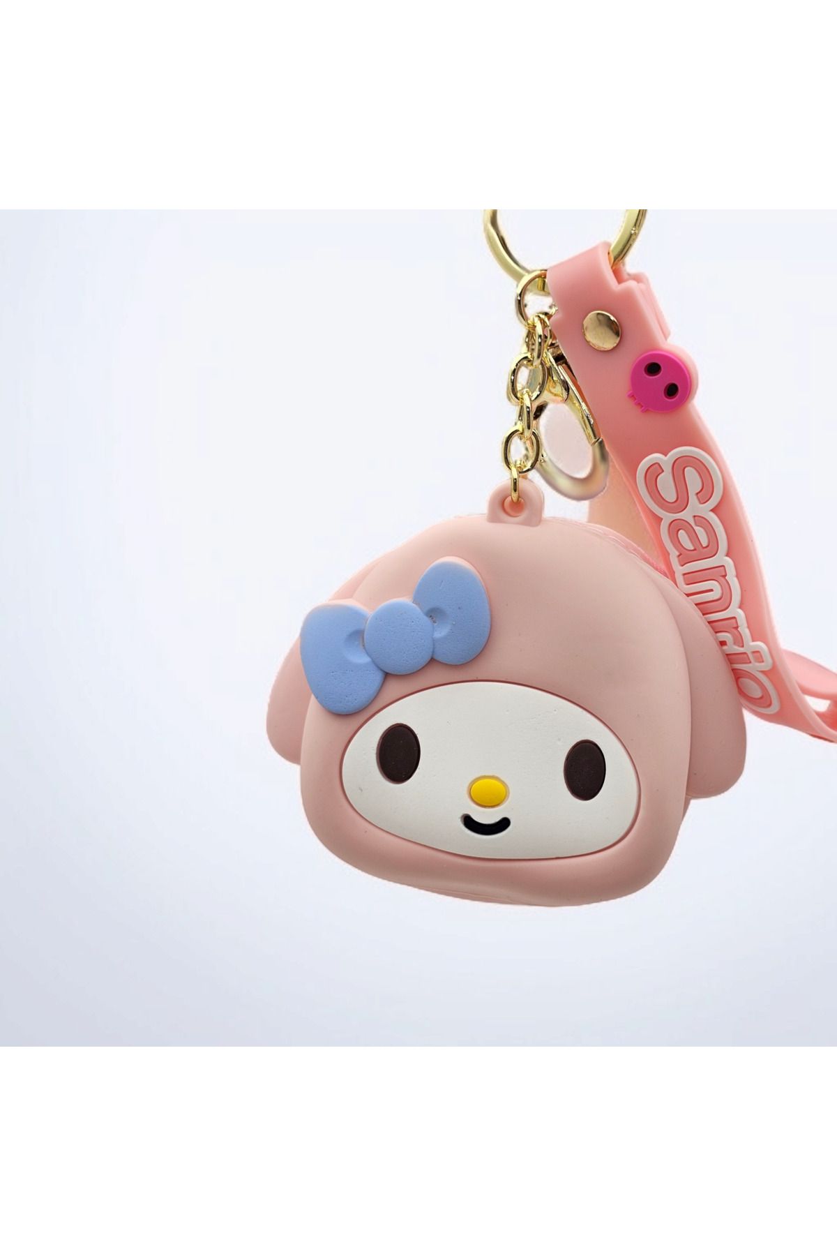 Meyra Accessories Sanrio kawai cüzdan mini silikon yumuşak fermuarlı cüzdanlı anahtarlık peluş oyuncak