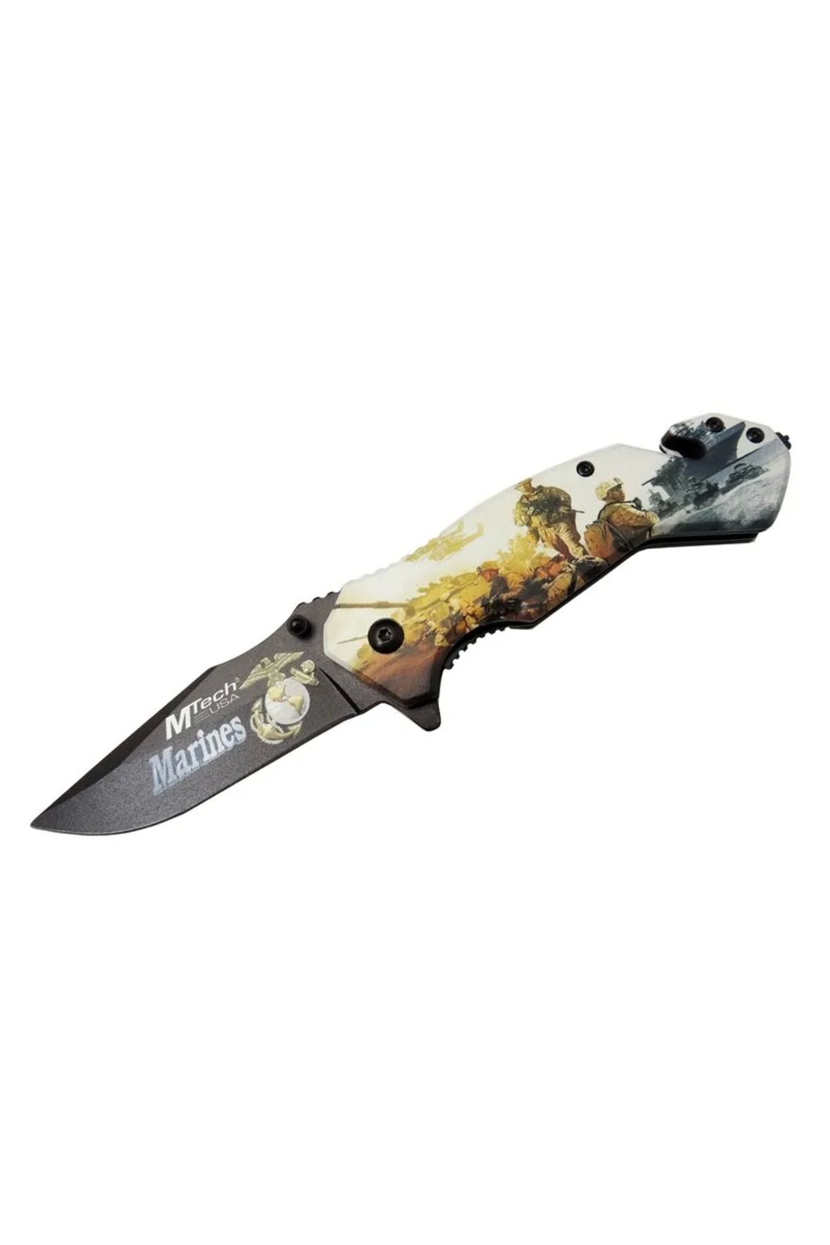 Serero 4 23 2 Marines Kurtarma / Kamp 20Cm - Yarı Otomatik, Kemerlikli, Cam Kırma Ve İp Kesme Aparatlı