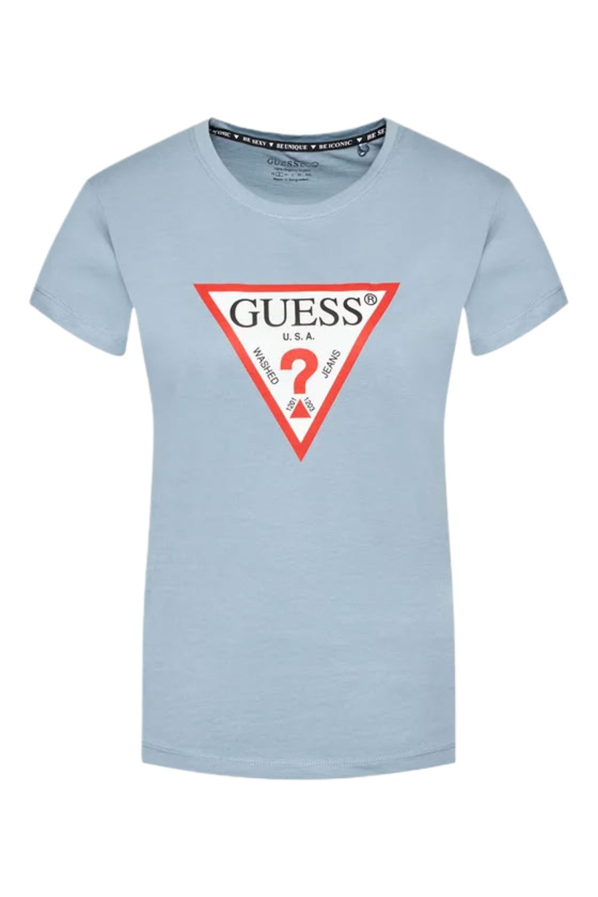 Guess-SS CN ORIGINAL TEE women's t-shirt, gray 1