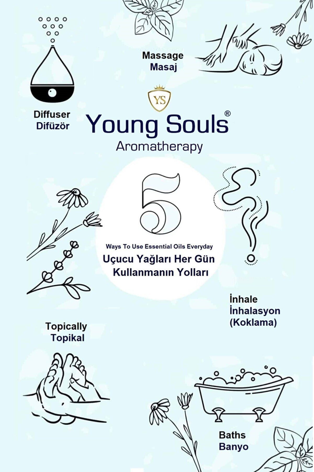 YOUNG SOULS-10 مل زيت الكافور العطري للعلاج العطري - زيت الكافور العطري 6