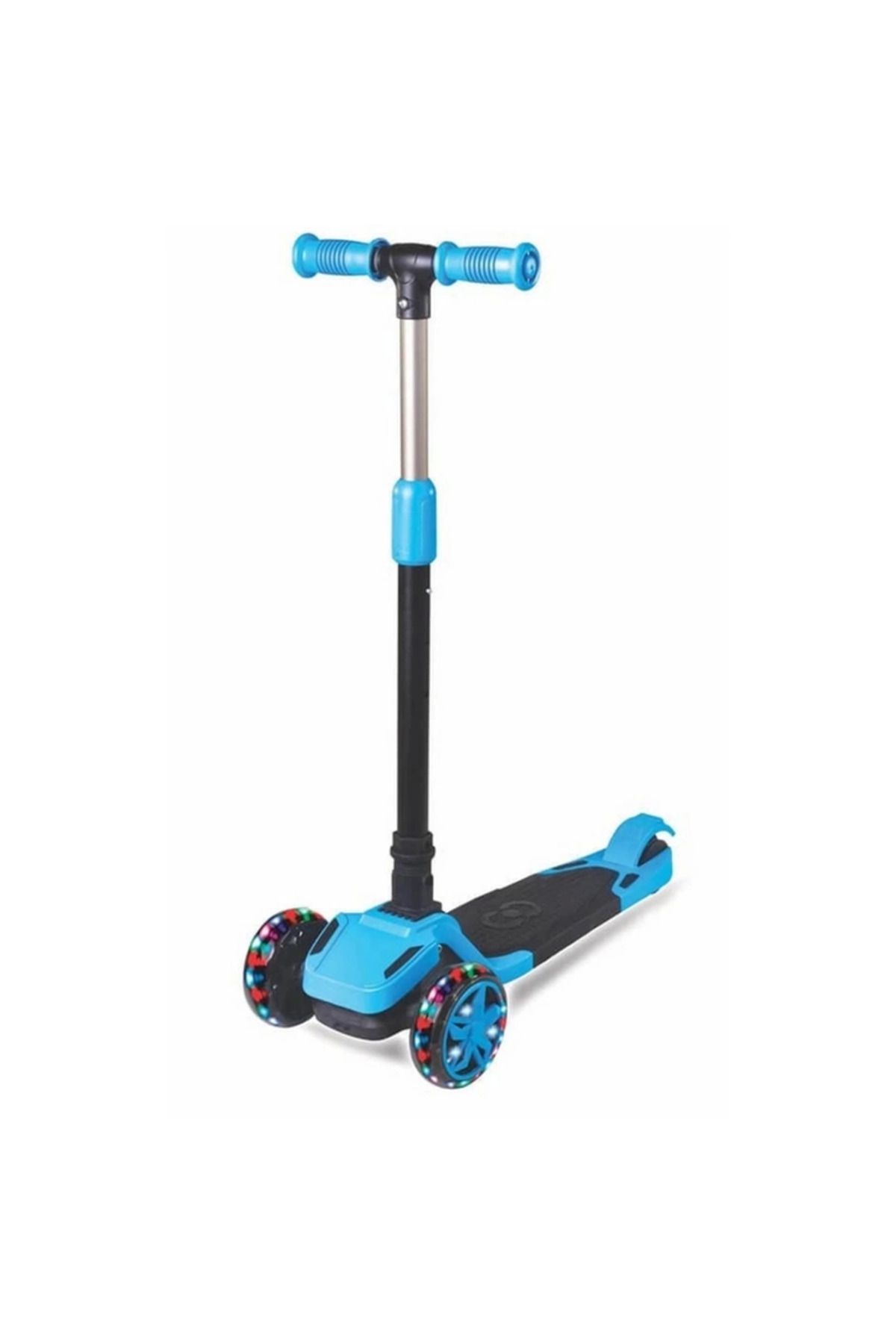 robotrend Çocuk Işıklı Katlanabilir Scooter Mavi Led Aydınlatmalı Güvenli Model