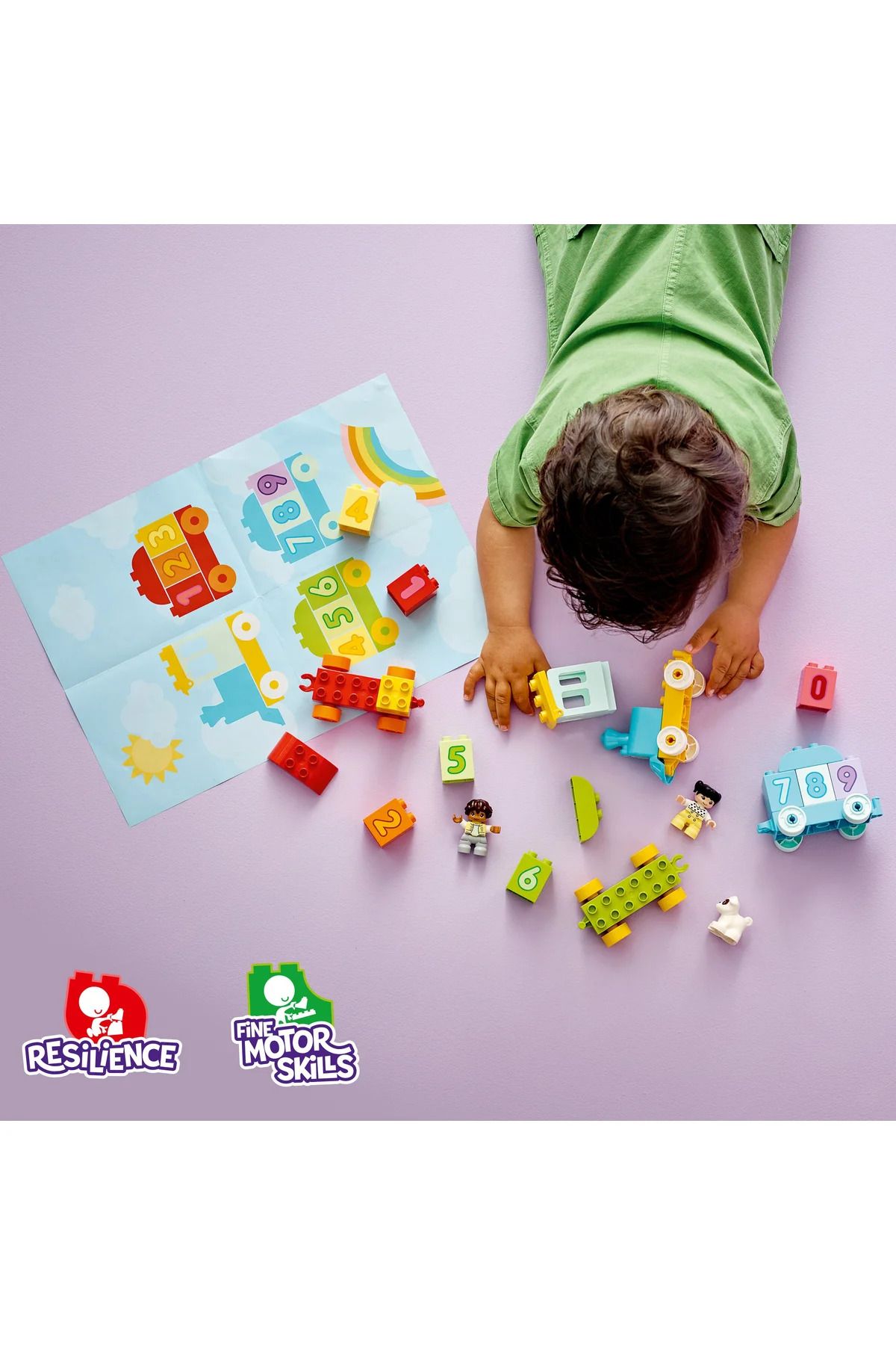 LEGO-® DUPLO® قطار الرقم الأول - تعلم العد 10954 - مجموعة بناء لعبة للأطفال الصغار (23 قطعة) 6