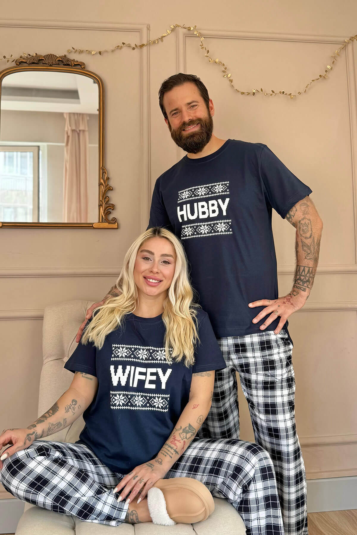 Pijamaevi-Navy Blue Hubby κοντομάνικο Dear Family Πιτζάμες Ανδρικό Σετ 7