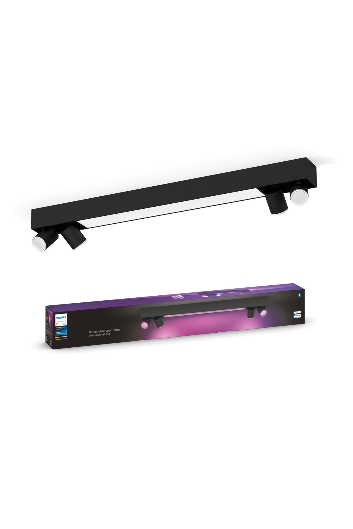 Hue Centris 4'lü Akıllı Led Spot Lamba 4x4.2w (SİYAH) V2