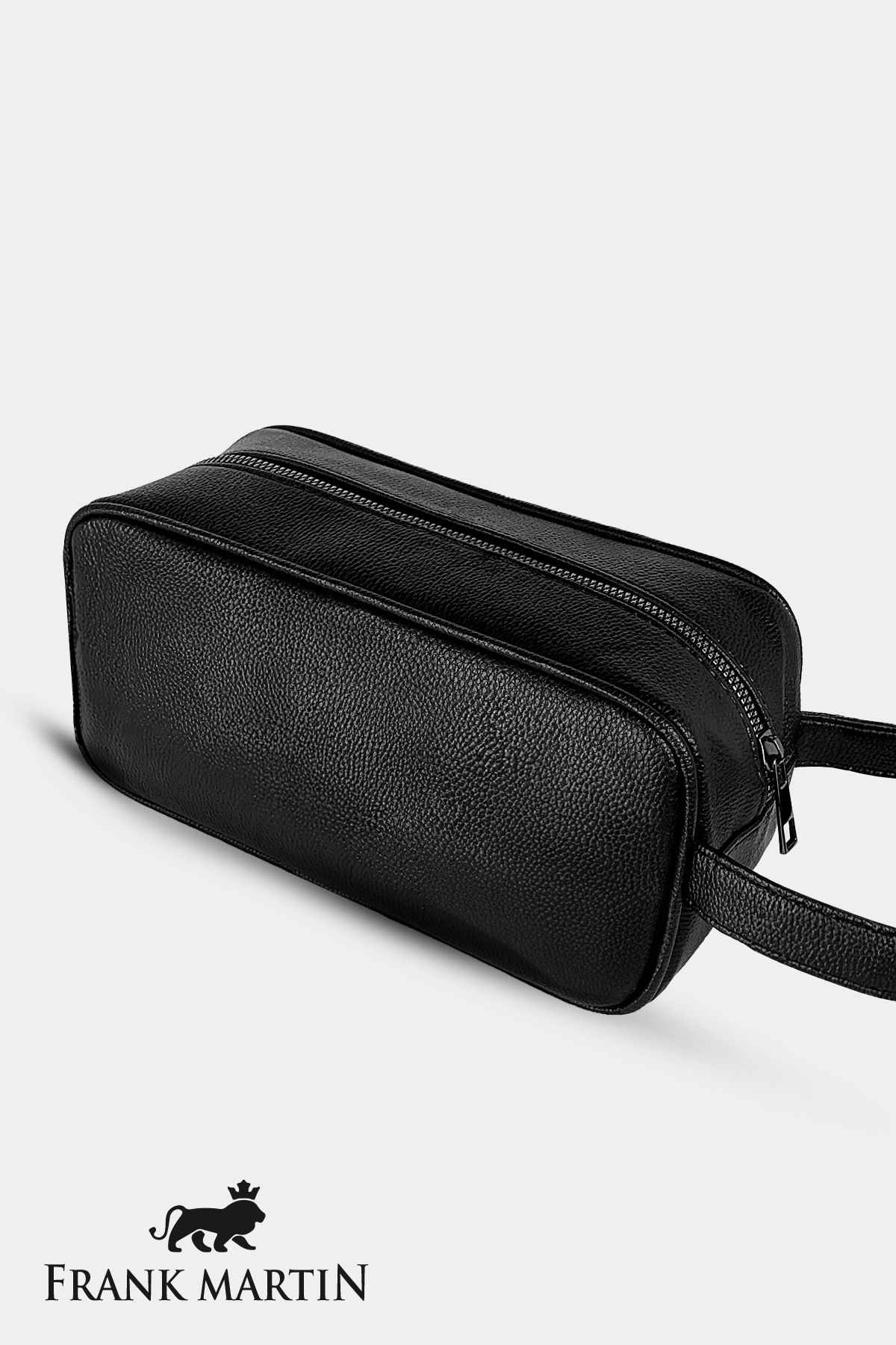 Frank Martin-Vegan Leather Personal Care and Travel Bag Large Volume Handbag Black 140-001 1