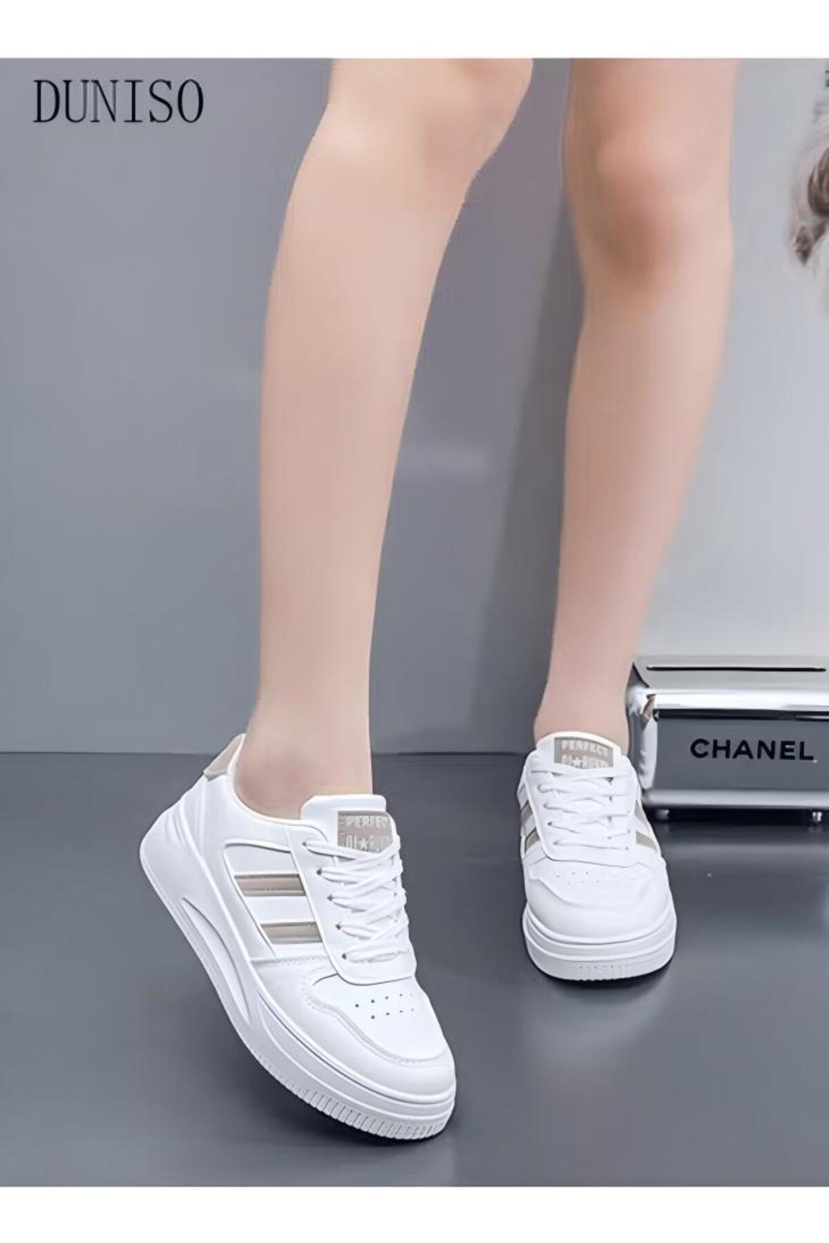 Generic-Duniso Women's Fashion Sneakers Lace-up Canvas Breathable Flat Classic Student Shoes 2