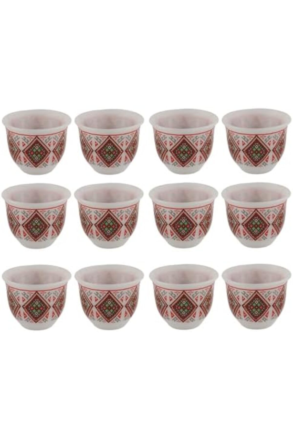 ALSAIF-Set Of 12 New Java Mugs From , Medium Size, Gray, Ceramic 2