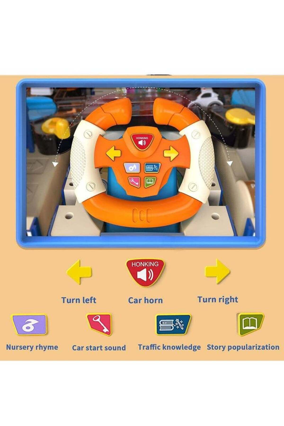 COOYA-Multifunctional transformable bus toy,two modes,with tracks,crane arms and lights,adjustable,blue 4