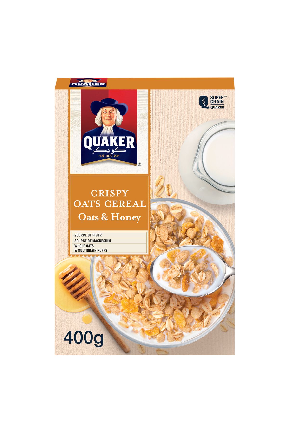 Quaker-Crispy Oats Cereal Oats & Honey Value Pack 400 g 1