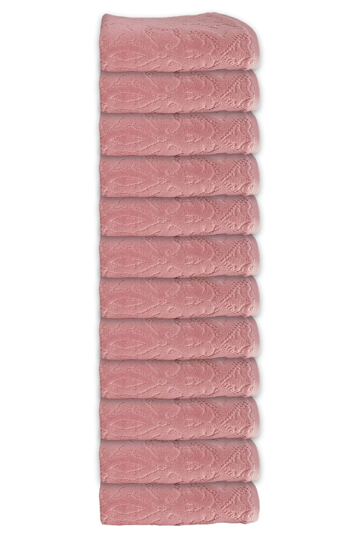 Özdilek-Pink 50X90 cm 12-Pack Özdişek Curve Towels 1