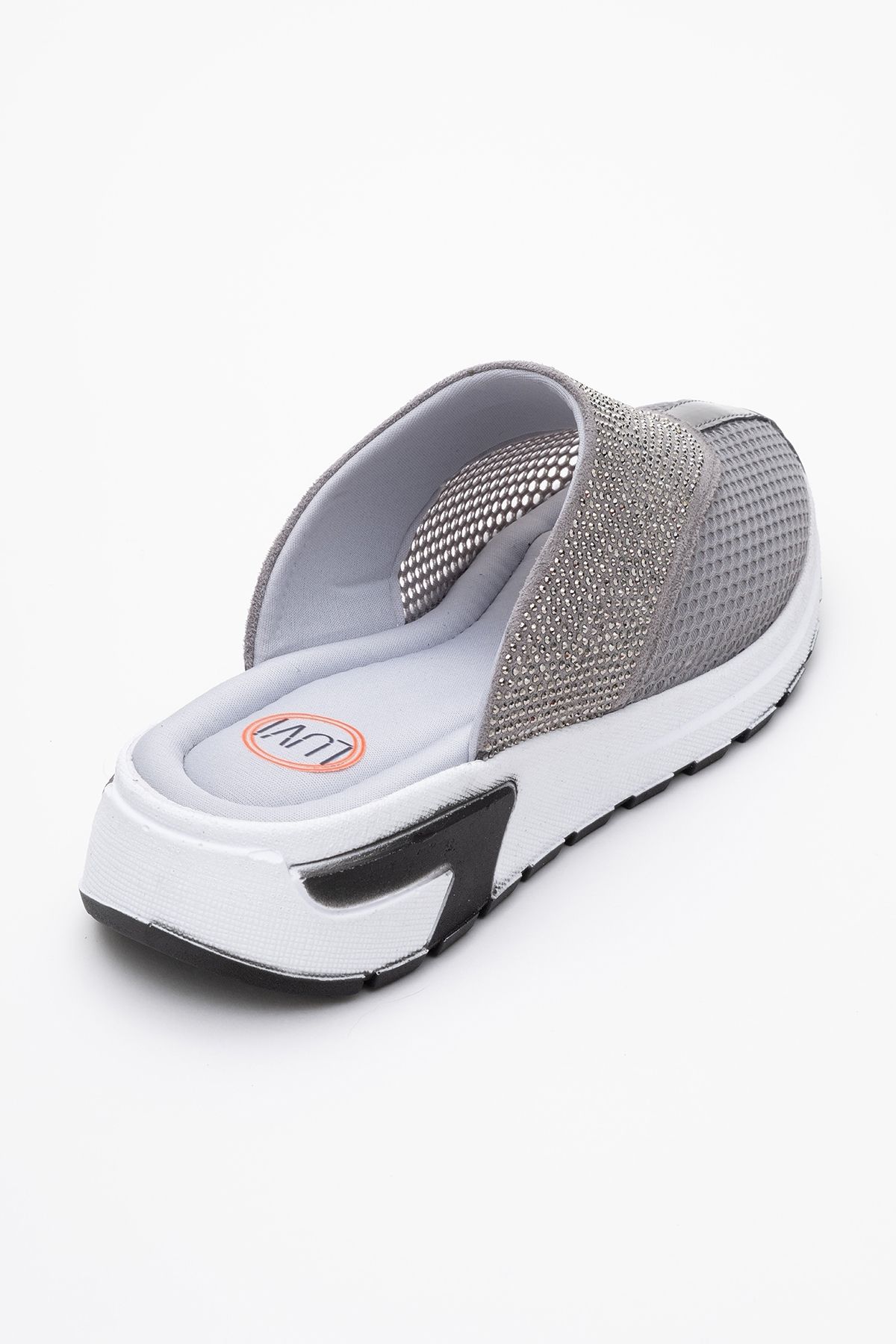 LuviShoes-شبشب نسائي من GLEA شبكي من الحجر الرمادي ومقدمة مغلقة 5