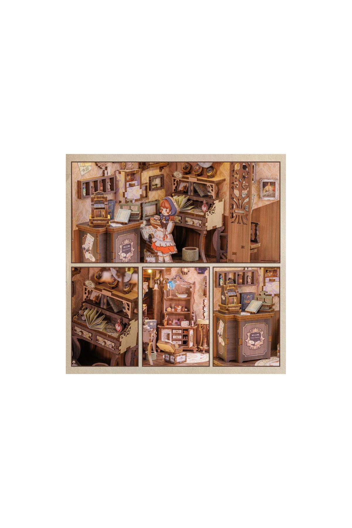 CUTEBEE-3d Puzzle, Diy Book Spine, Antique Store, , 349 Pieces 12