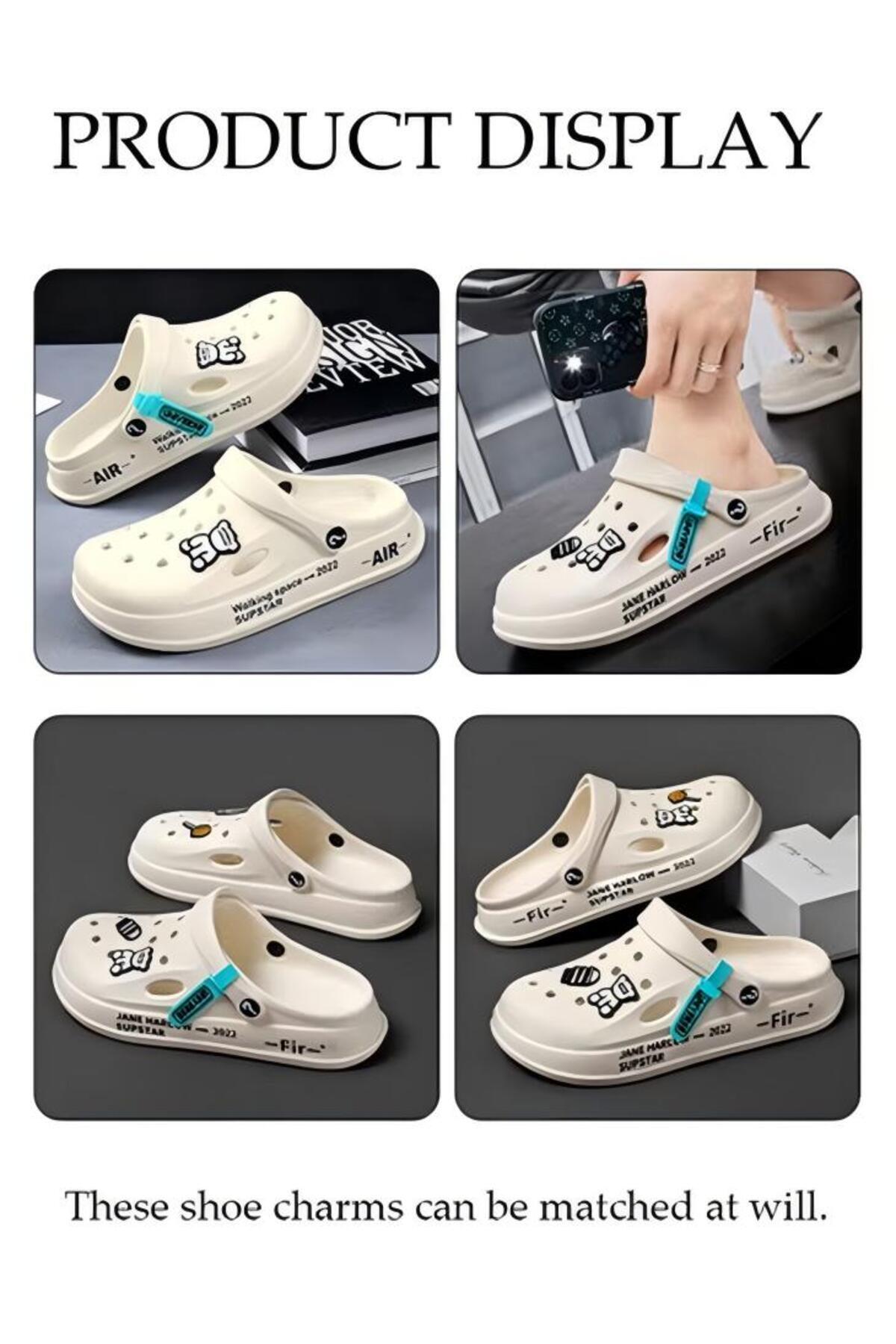 Generic-Men's Crocs Clog Sandals Bathroom Slippers Quick Dry Slippers Non-slip Soft Slippers Beach Sandals 6