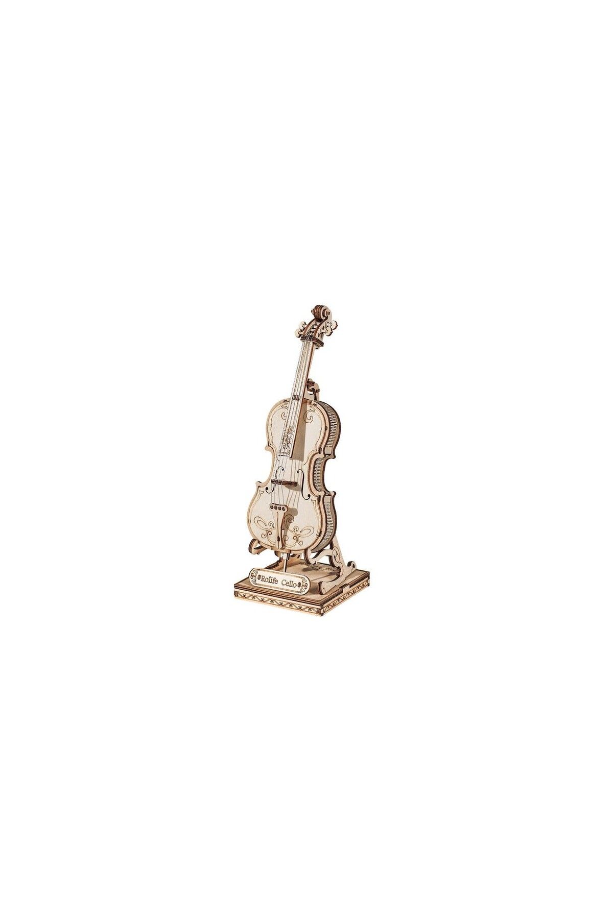 Rolife Puzzle 3d Violoncel, Rolife, Lemn, 58 Piese - One Size