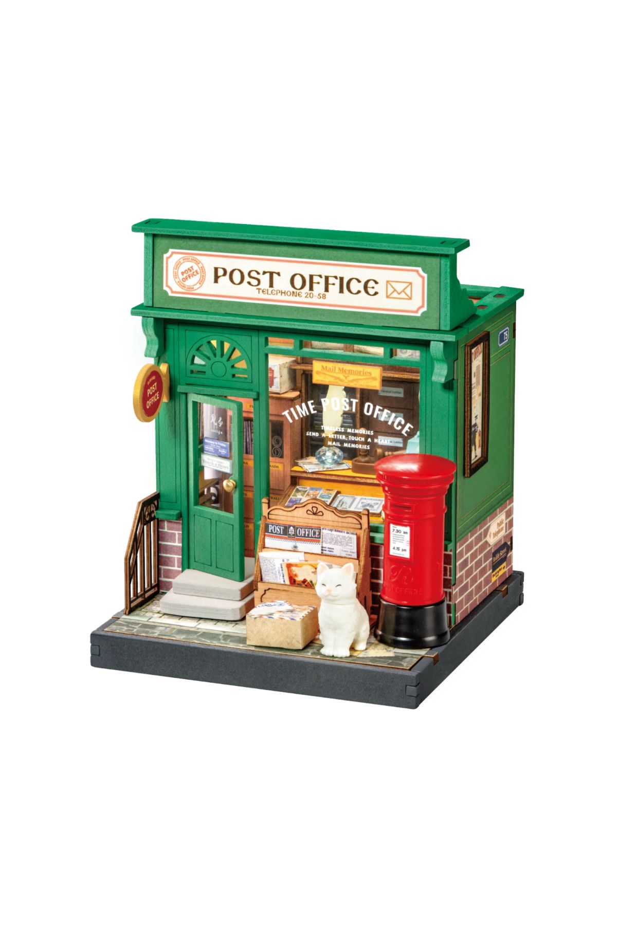 Rolife Puzzle 3d, Post Office, Rolife, Lemn, 54 Piese - One Size