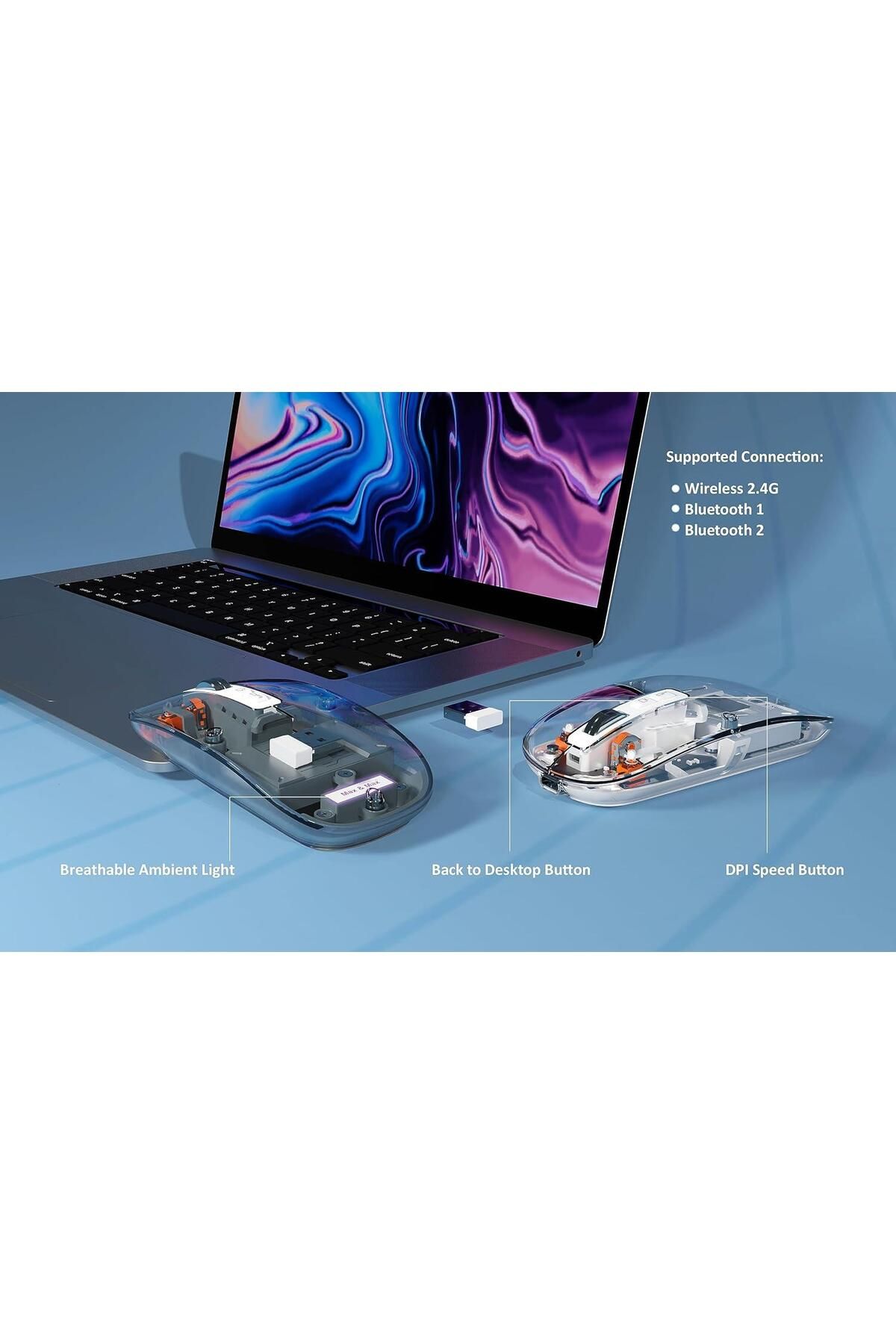 Max&Max-Max & Max Transparent Mouse White MXM-T901 4