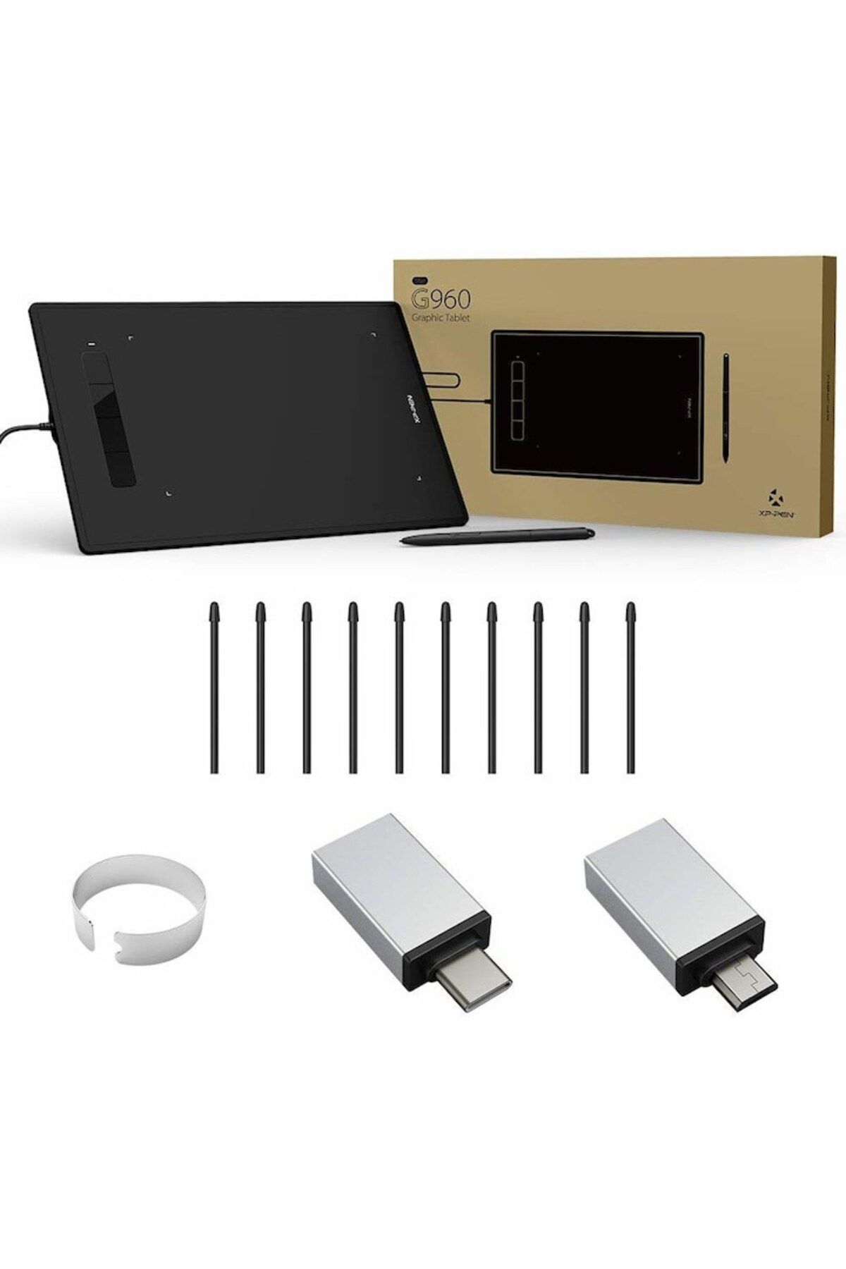 XP-Pen-XP-PEN Star G960 Graphics Tablet, 8.3.x5.3" 4 Buttons, 8192 Pressure Levels, Includes 10 Tips 3