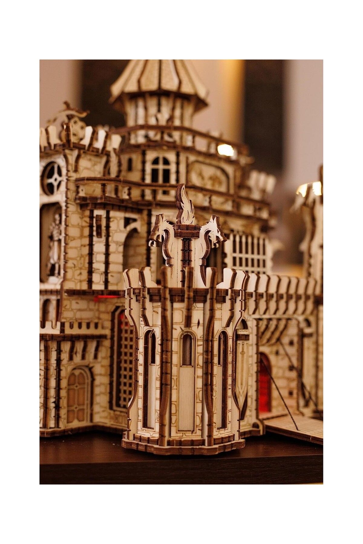 Wood Trick-Puzzle mecanic 3D, Castelul Dragonului, WT, lemn, 978 piese 6
