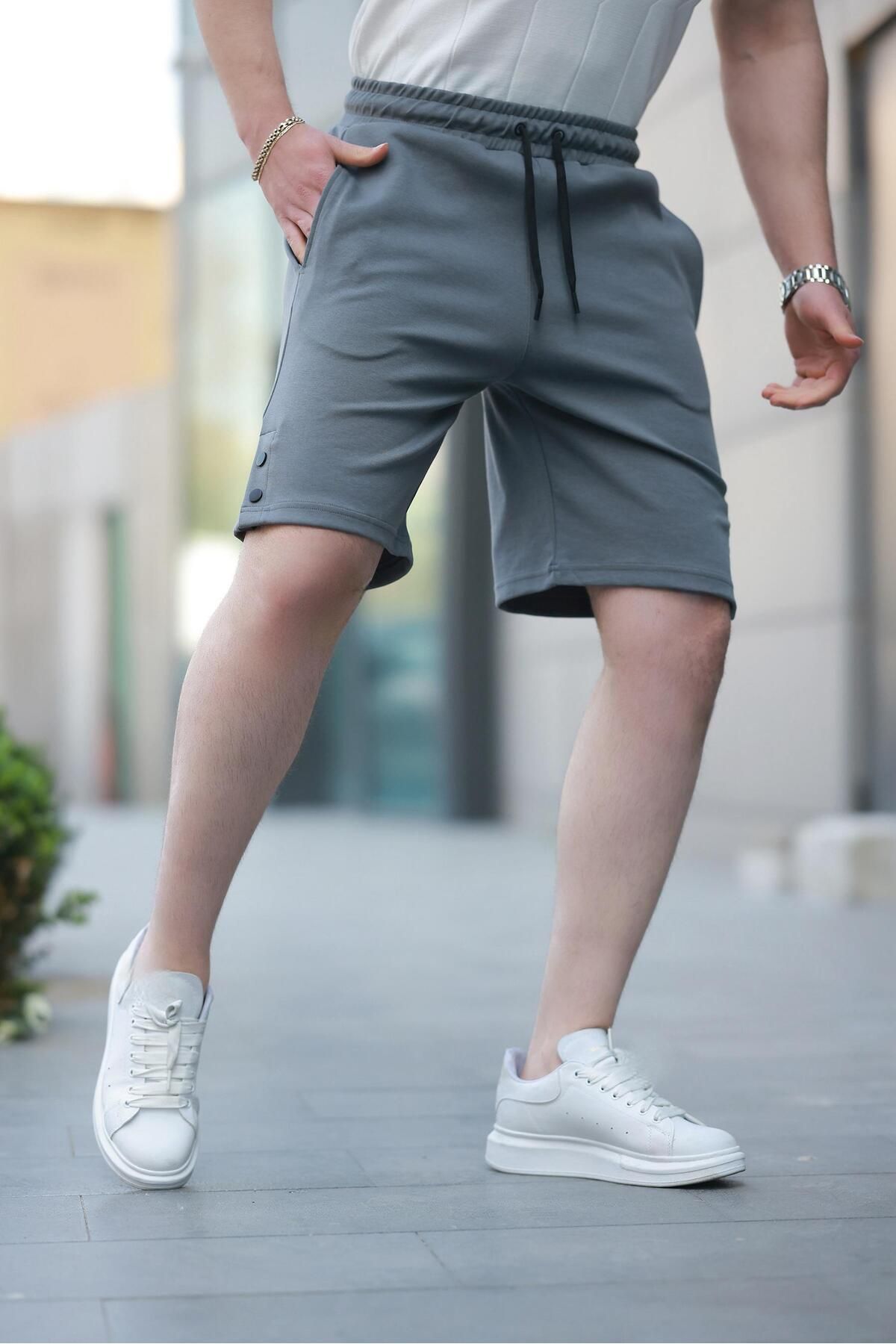 Madmext-Smoked Basic Men's Shorts E6567 2