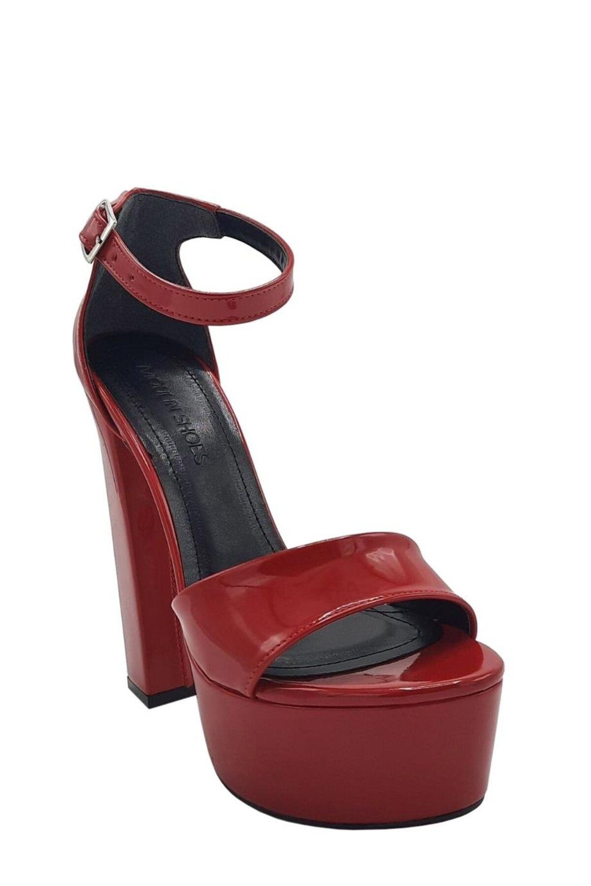 کفش مجلسی زنانه چرم ثبت اختراع قرمز 010 2020 Moulin Shoes