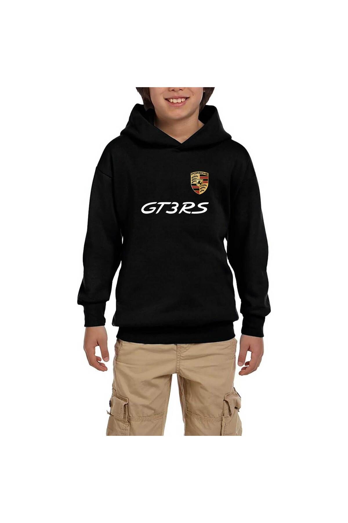 Z zepplin Hanorac Negru Cu Glugă Porshe Gt3rs Pentru Copii Masculin - 7-8 ani