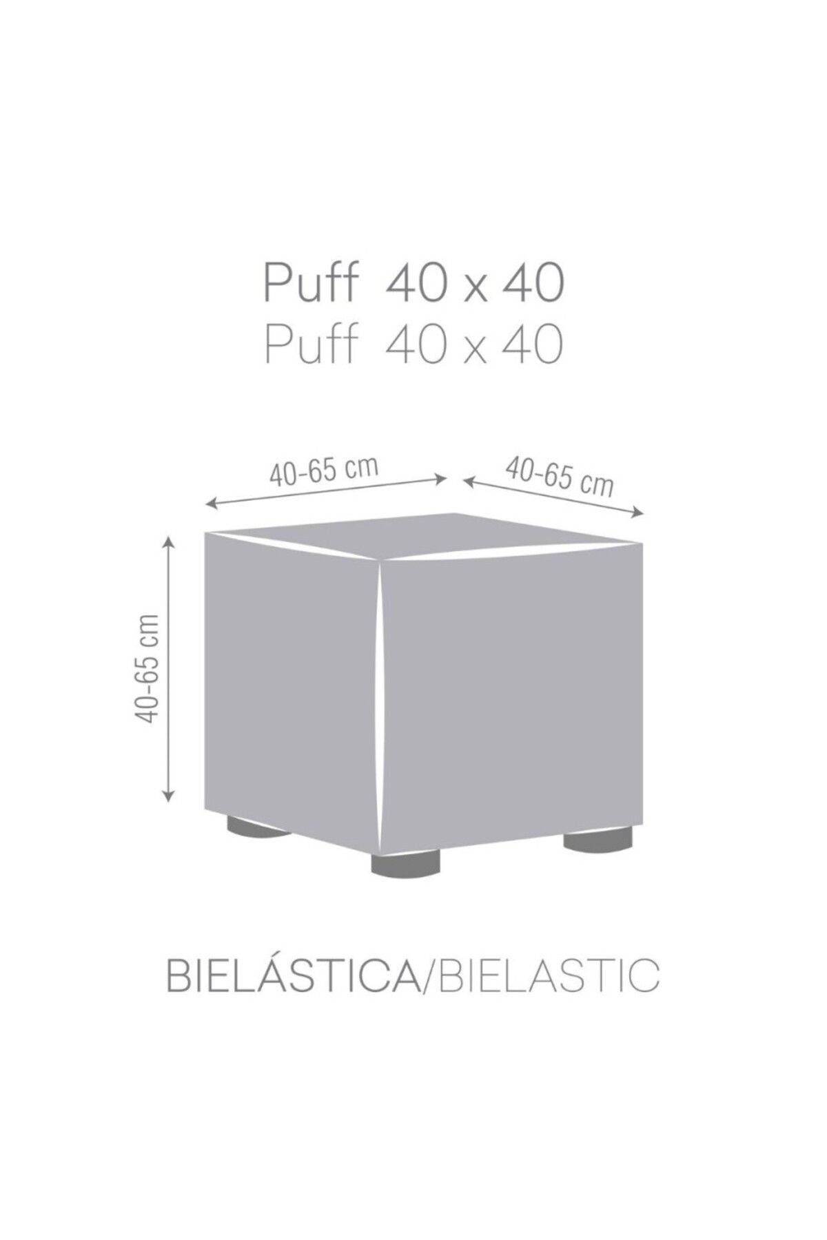 EYSA CONFECTIONES-Bielastic PUF cover 40x40cm, Premium ROC, C/16 Anthracite grey 4