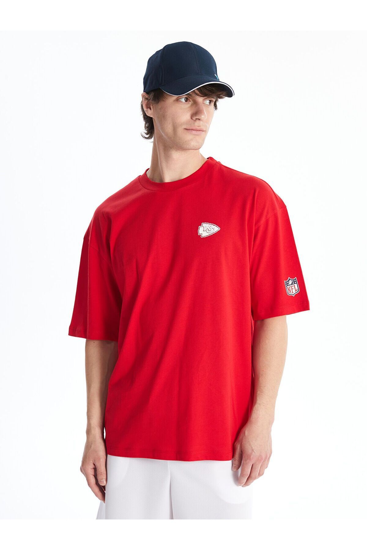 LC Waikiki DRY-TECH Bisiklet Yaka Kısa Kollu Nfl Baskılı Erkek Tişört