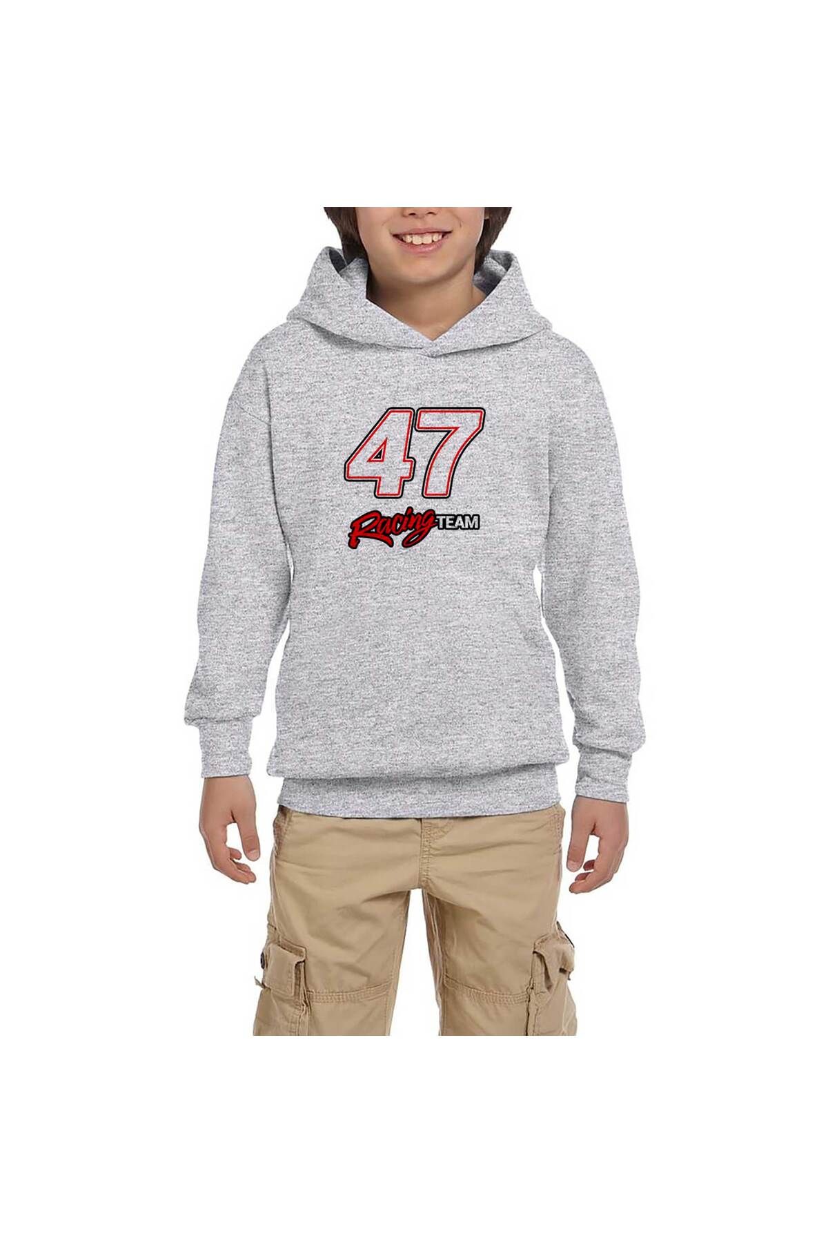 Z zepplin Hanorac Cu Glugă Pentru Copii Moto 47 Racing Team Gri Masculin - 7–8 years