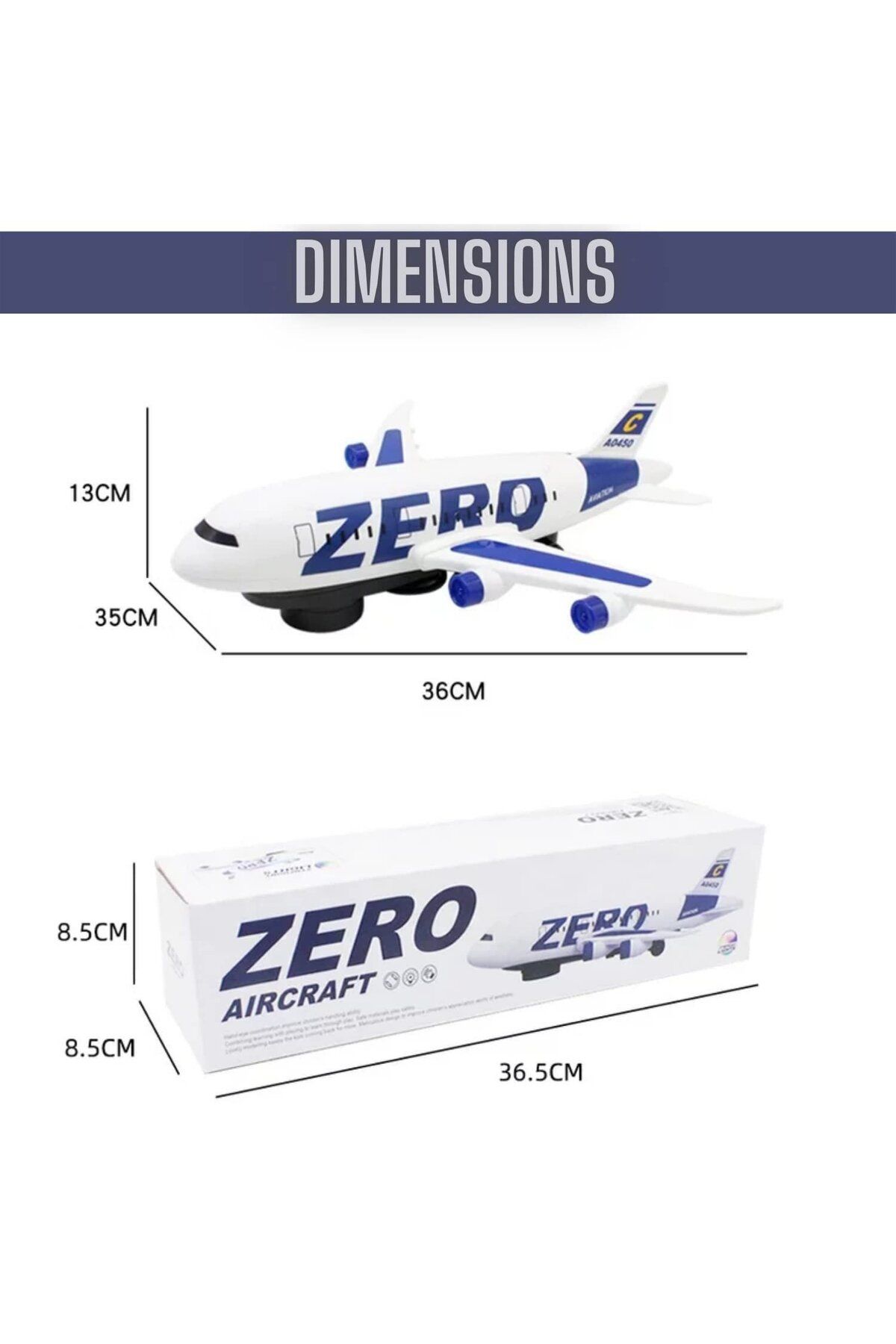 STEM-Zero Aircraft - Light and Sound Magic Take-off Plane for Ages 3+ 3