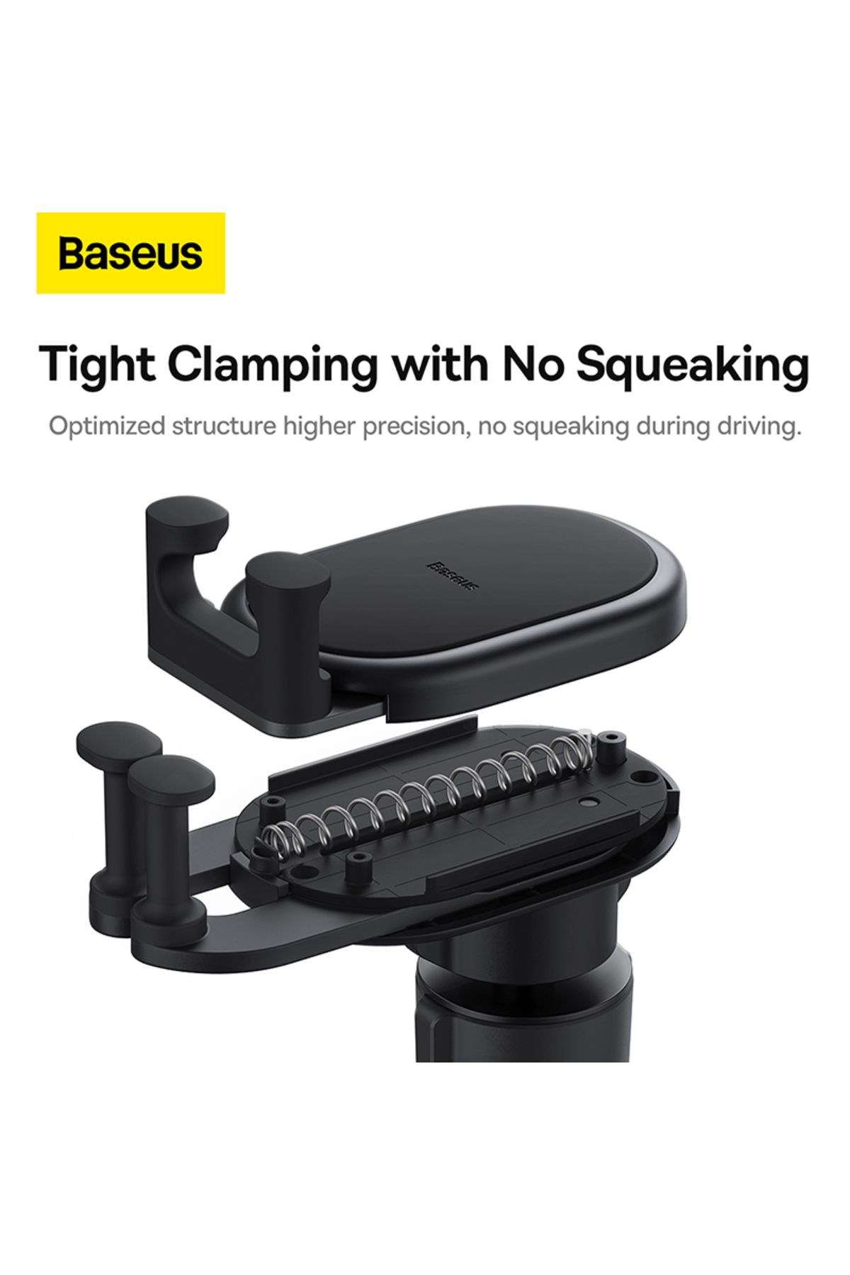Baseus-Stable Gravitational Car Mount Air Vent Phone Holder Bracket (Air Outlet Version) - Black 5