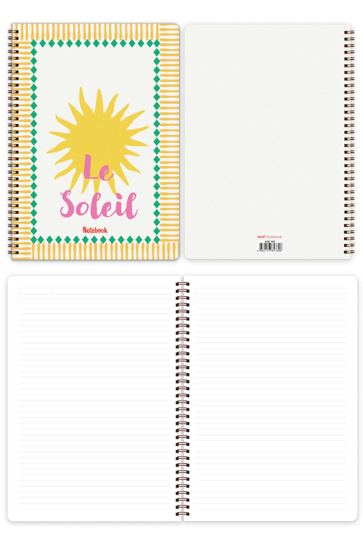 Matt Notebook-A4 Spiral School Notebook 80 sheets Set of 4 - Lined 8
