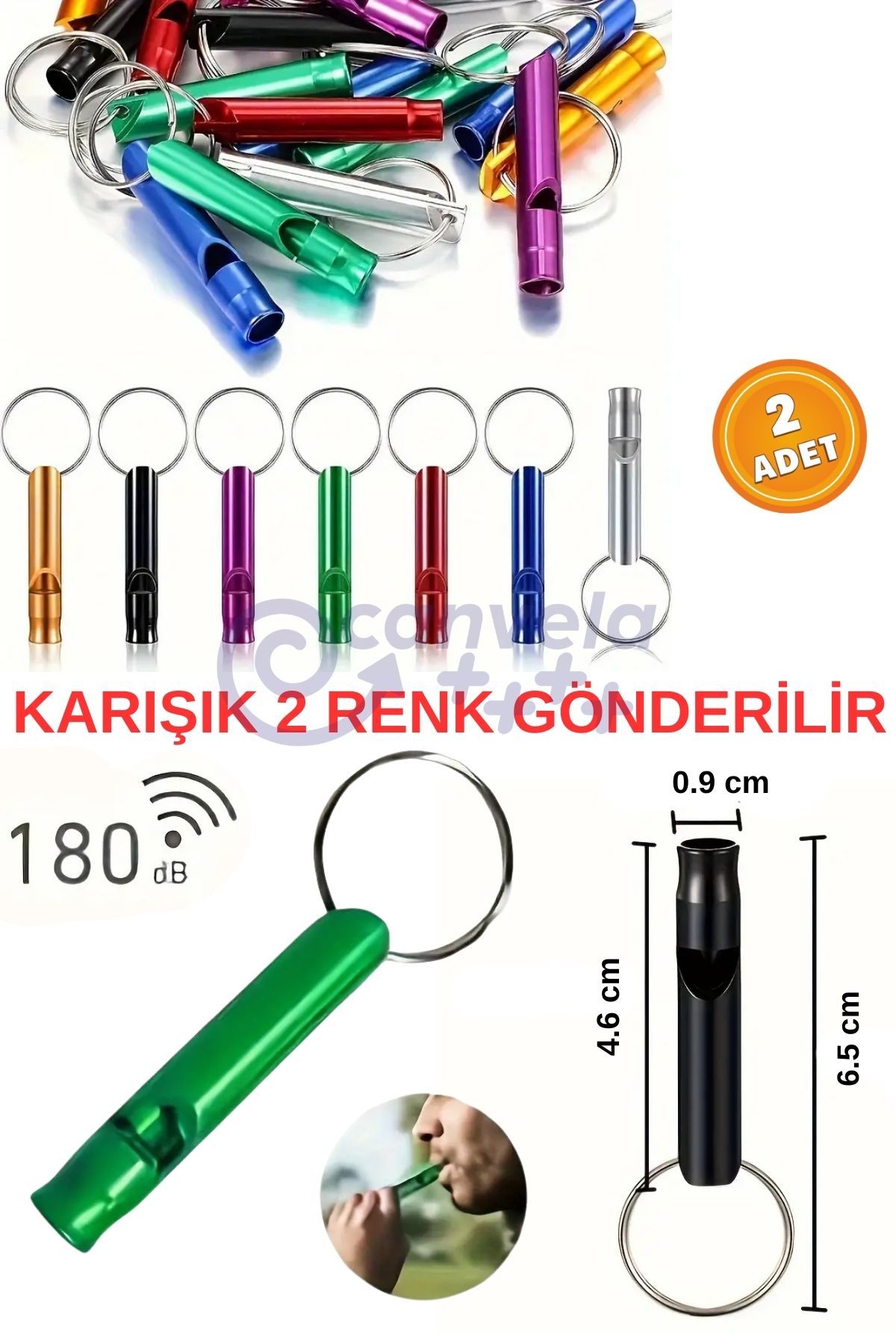 İstisna 2 Adet Düdük 180 Desibel Deprem Yüksek Sesli Düdüğü Dış Mekan Taşınabilir Hayatta Kalma Düdüğü