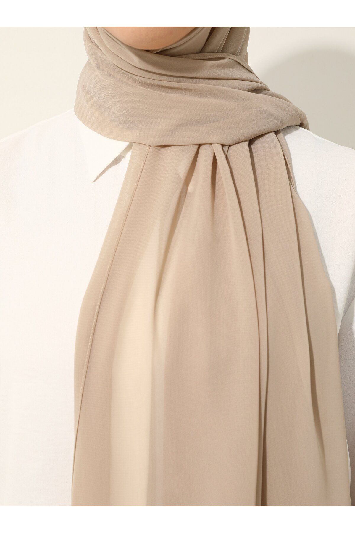 Tuva-Seashell Patterned Canvas Chiffon Shawl 4