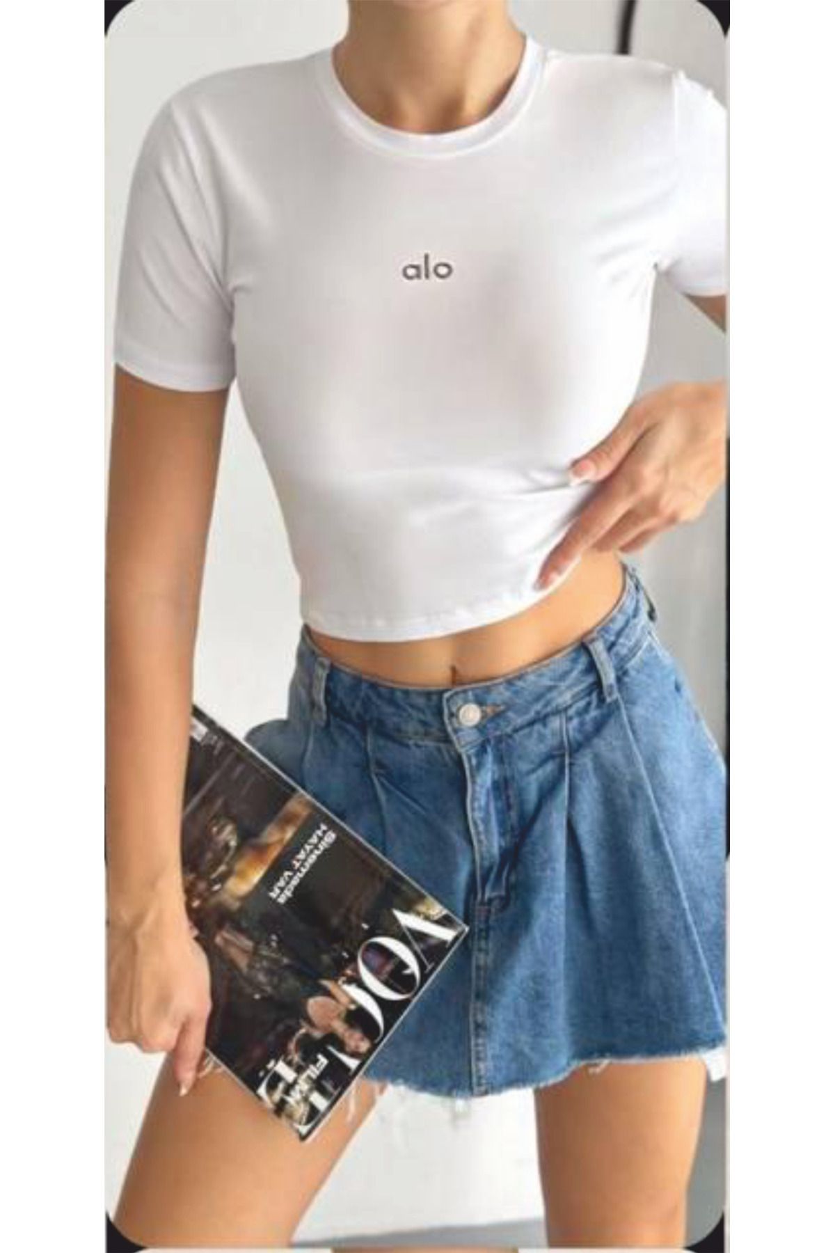 lika boutique Yazılı Body Crop