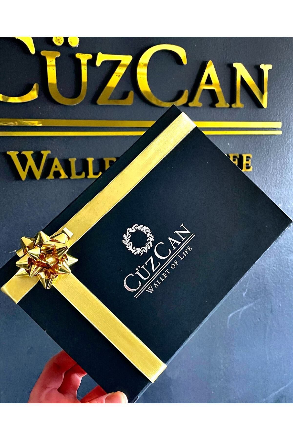 CüzCan-Set curea și portofel din piele naturală de lux - cu cutie de depozitare 2