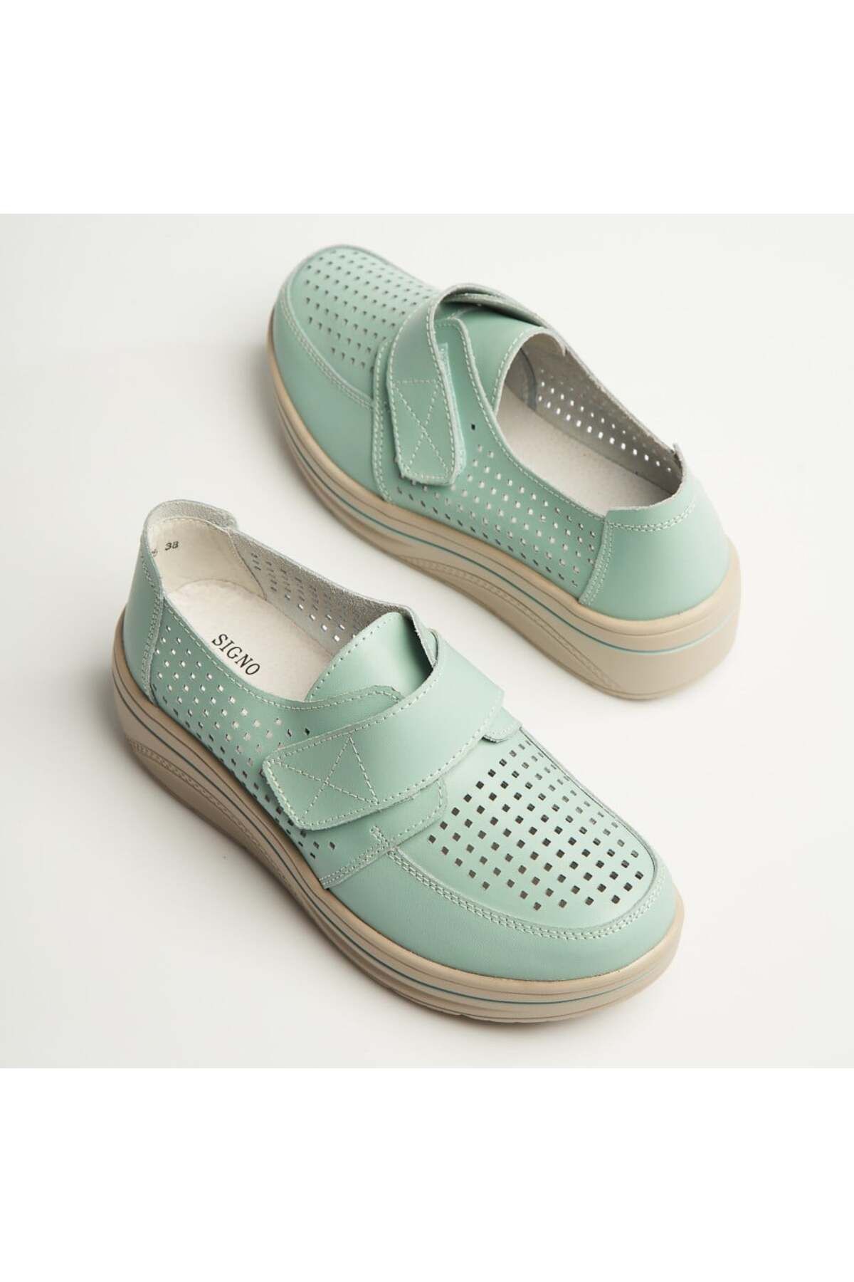 Joana-Women's Loafers Natural Leather Blue Izana 3