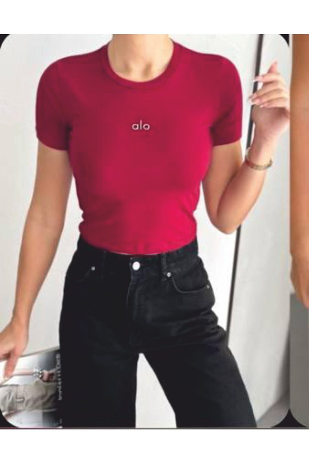 lika boutique Yazılı Body Crop