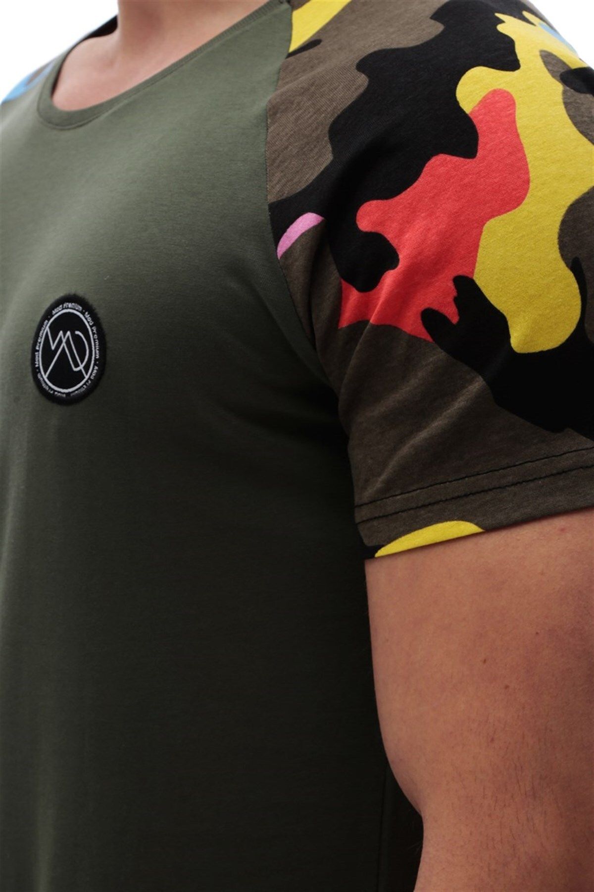 Madmext-Camouflage Patterned Khaki T-Shirt 2979 5