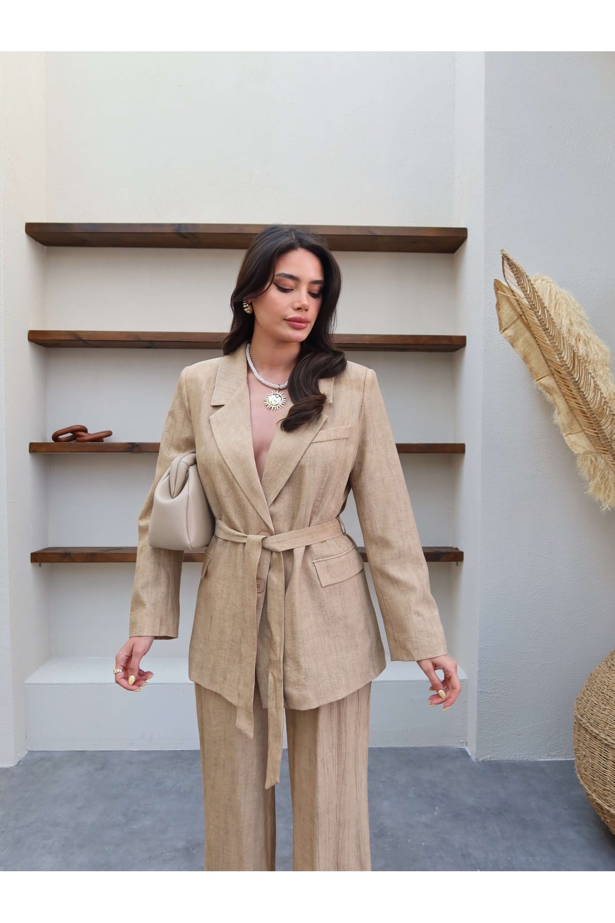 ESRAHELVACI-Linen Jacket Trousers Set 2