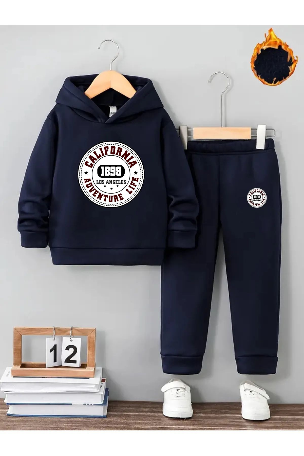 makiteks Set De Trening Pentru Fete De Iarnă Pentru Băieți 5 6 7 8 9 10 11 12 Ani California Los Angeles Unisex - 7–8 years
