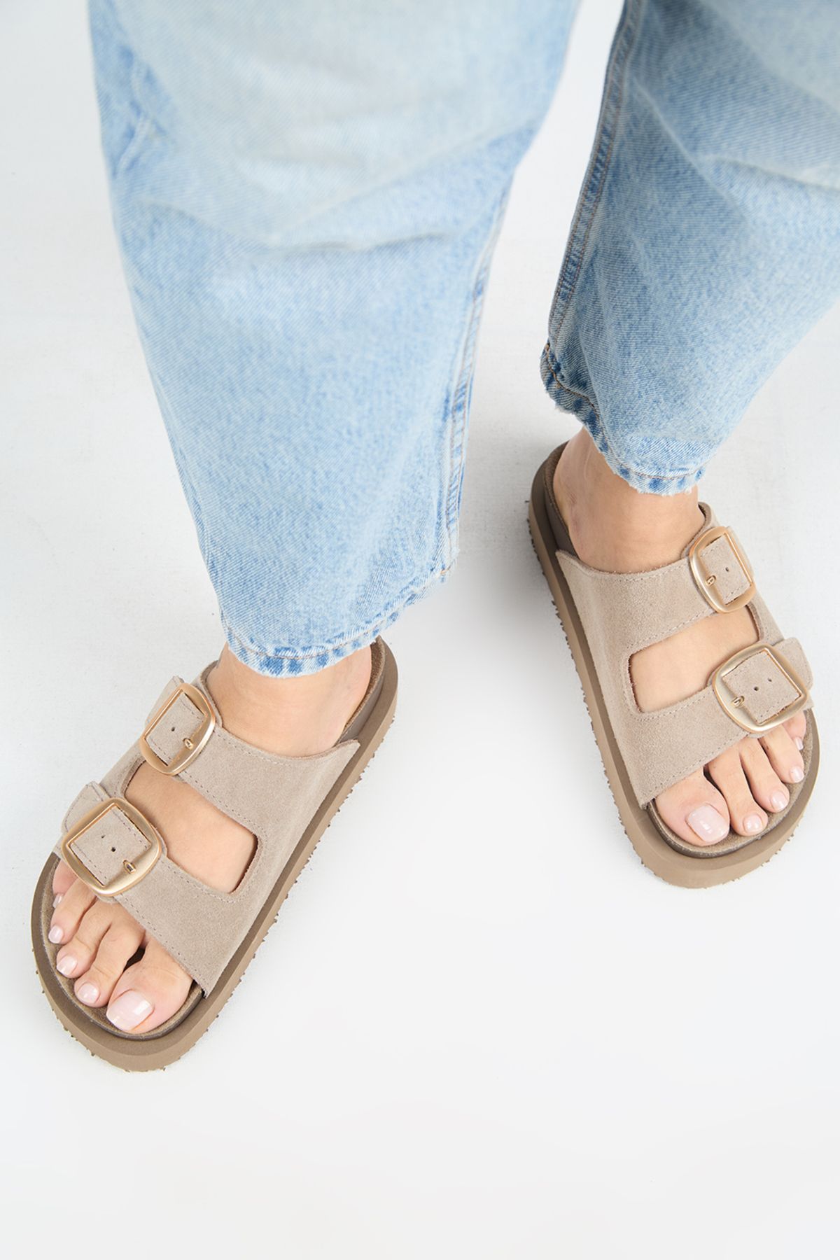 Manijero-İrene Platform Leather Women's Mink Slippers 7