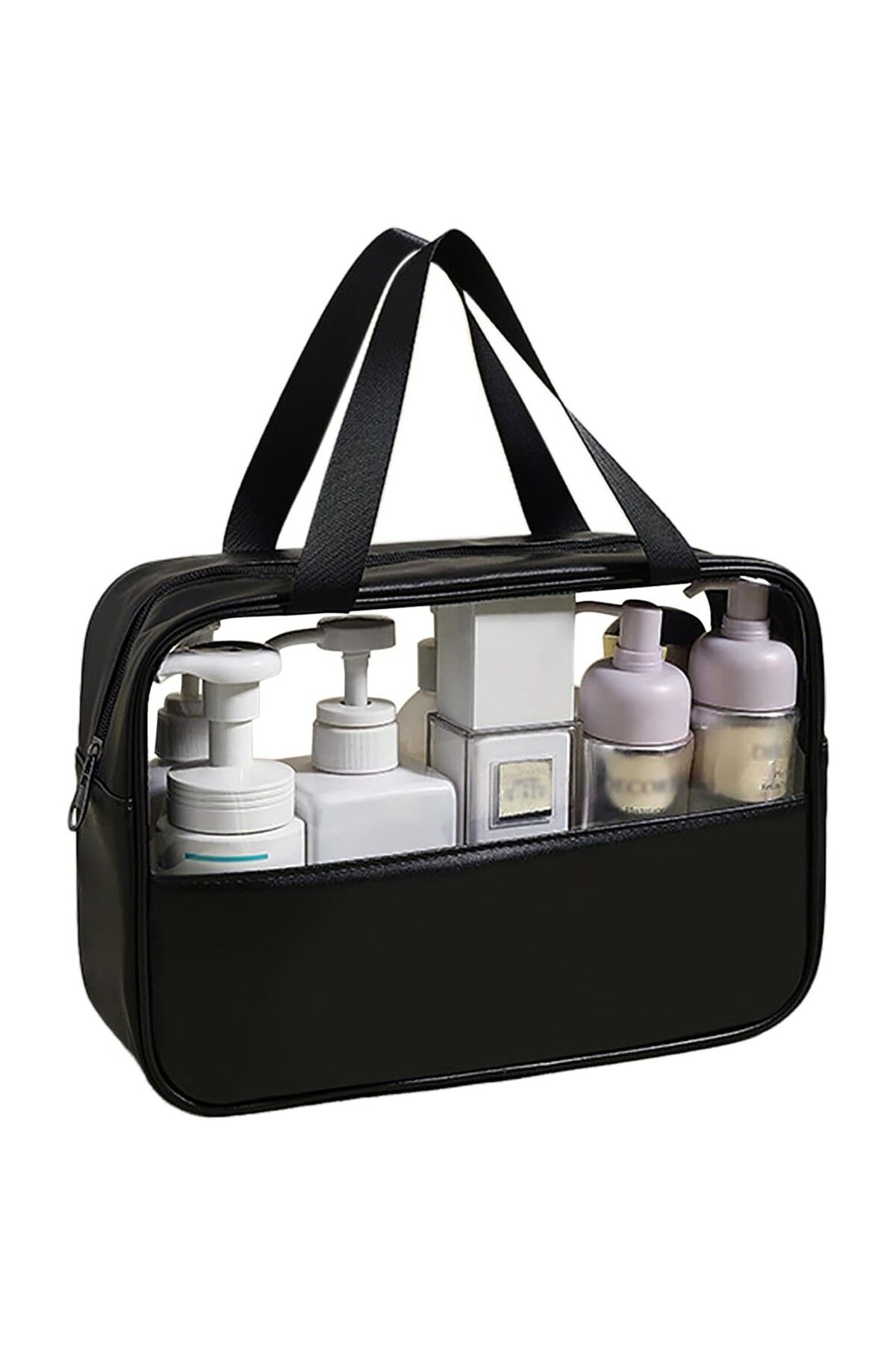 Flippy Geanta Cosmetice Flippy, Pentru Voiaj Sau Organizare, Pvc/textil, Impermeabila, Portabila, Negru - One Size