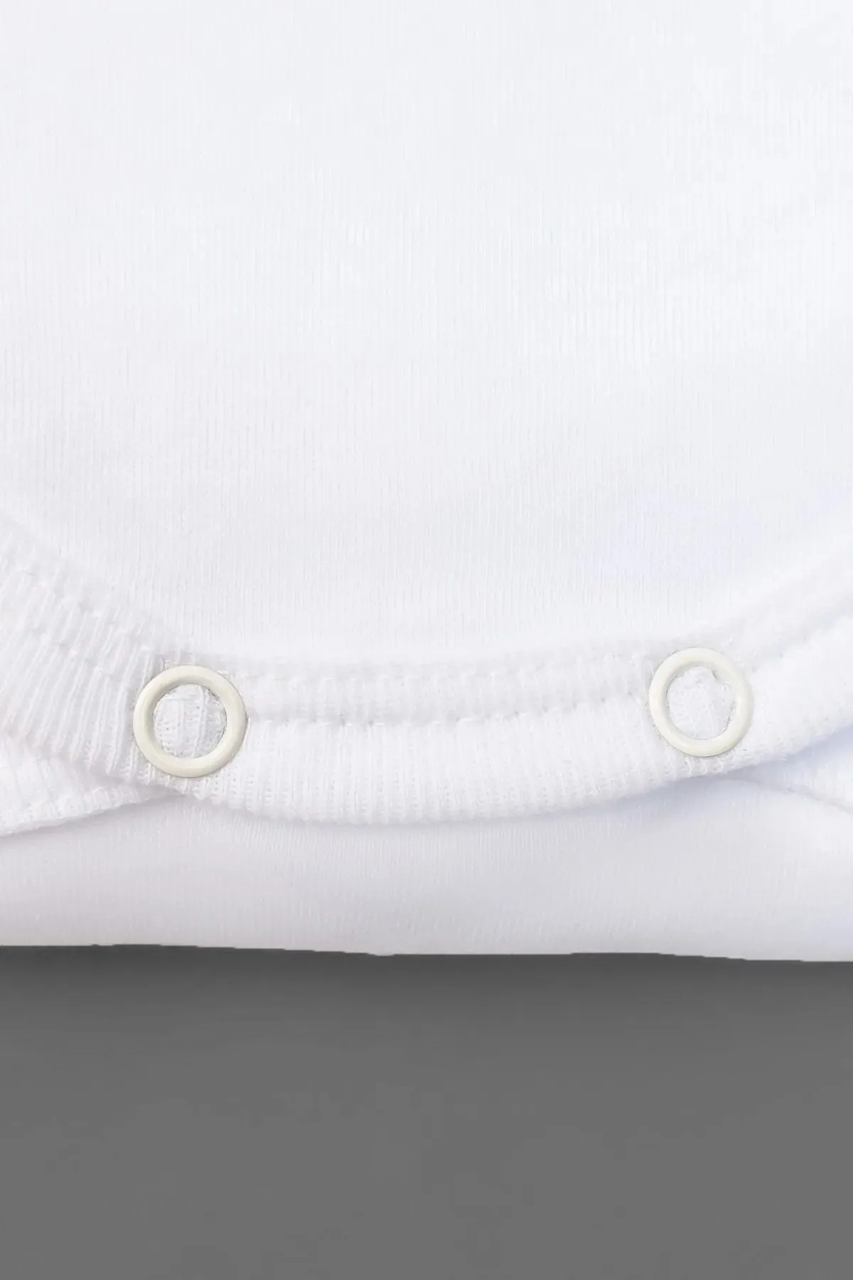 Lindakids % 100 Organik Pamuk 3'lü Ribana Beyaz Düz Kumaş Çıtçıtlı Bebek Atlet Body/Zıbın fotoğrafı 5 (önizleme)